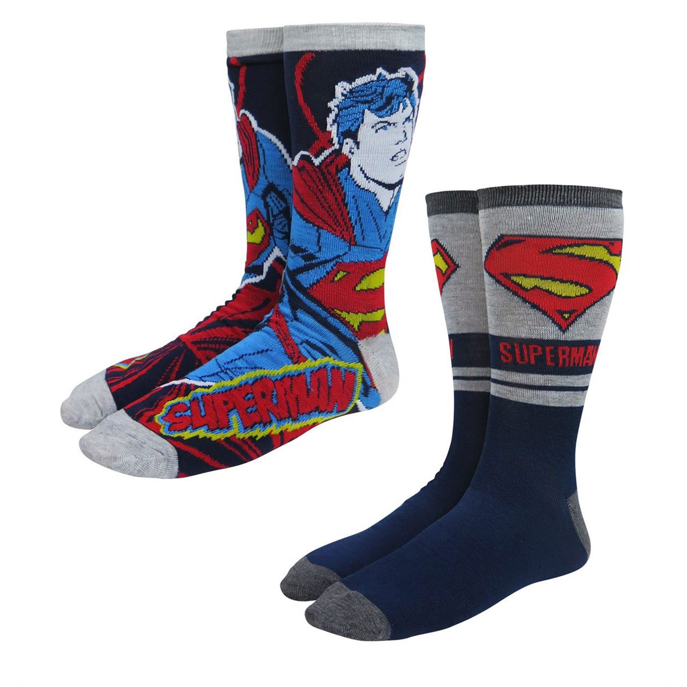 Superman New 52 Crew Socks 2-Pack