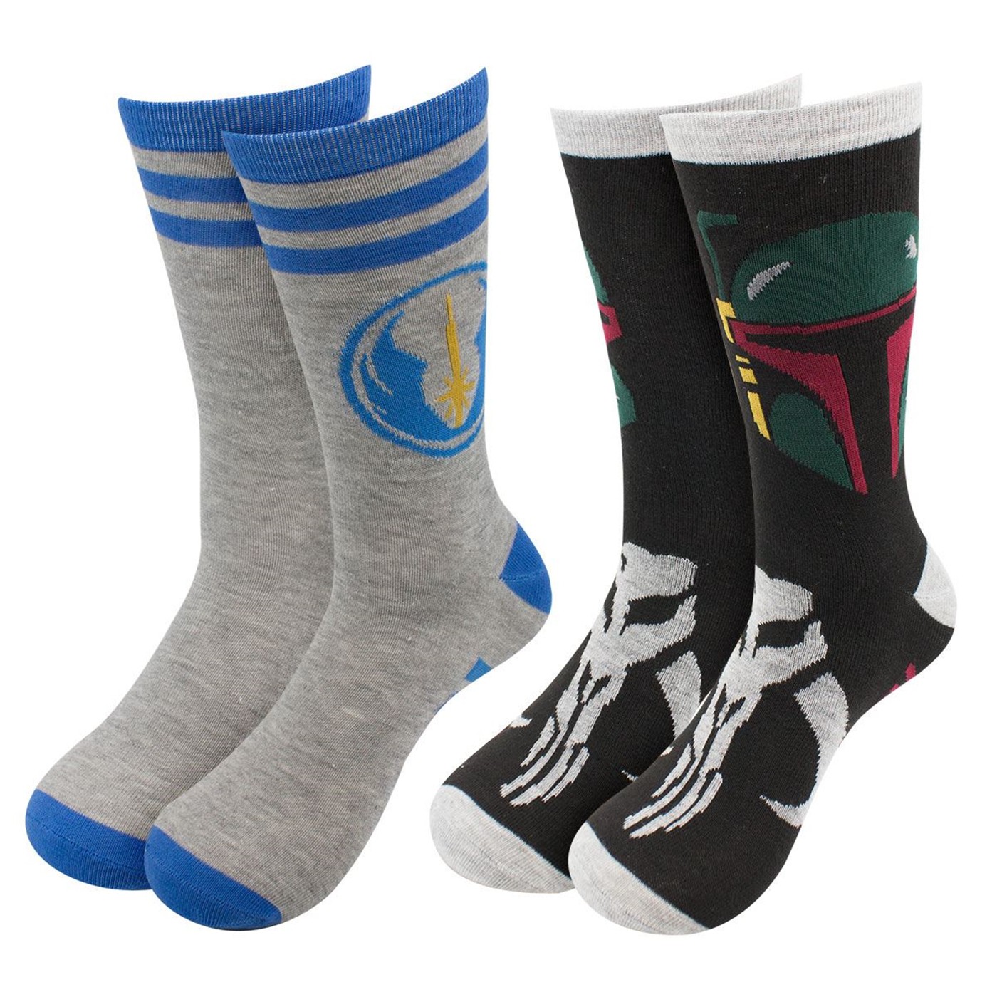 Star Wars Boba Fett & Jedi Crew Socks 2-Pack