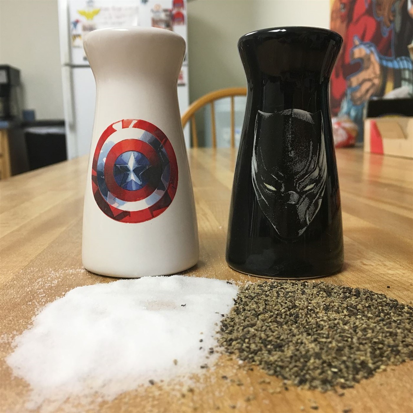 Captain America Black Panther Salt & Pepper Shakers