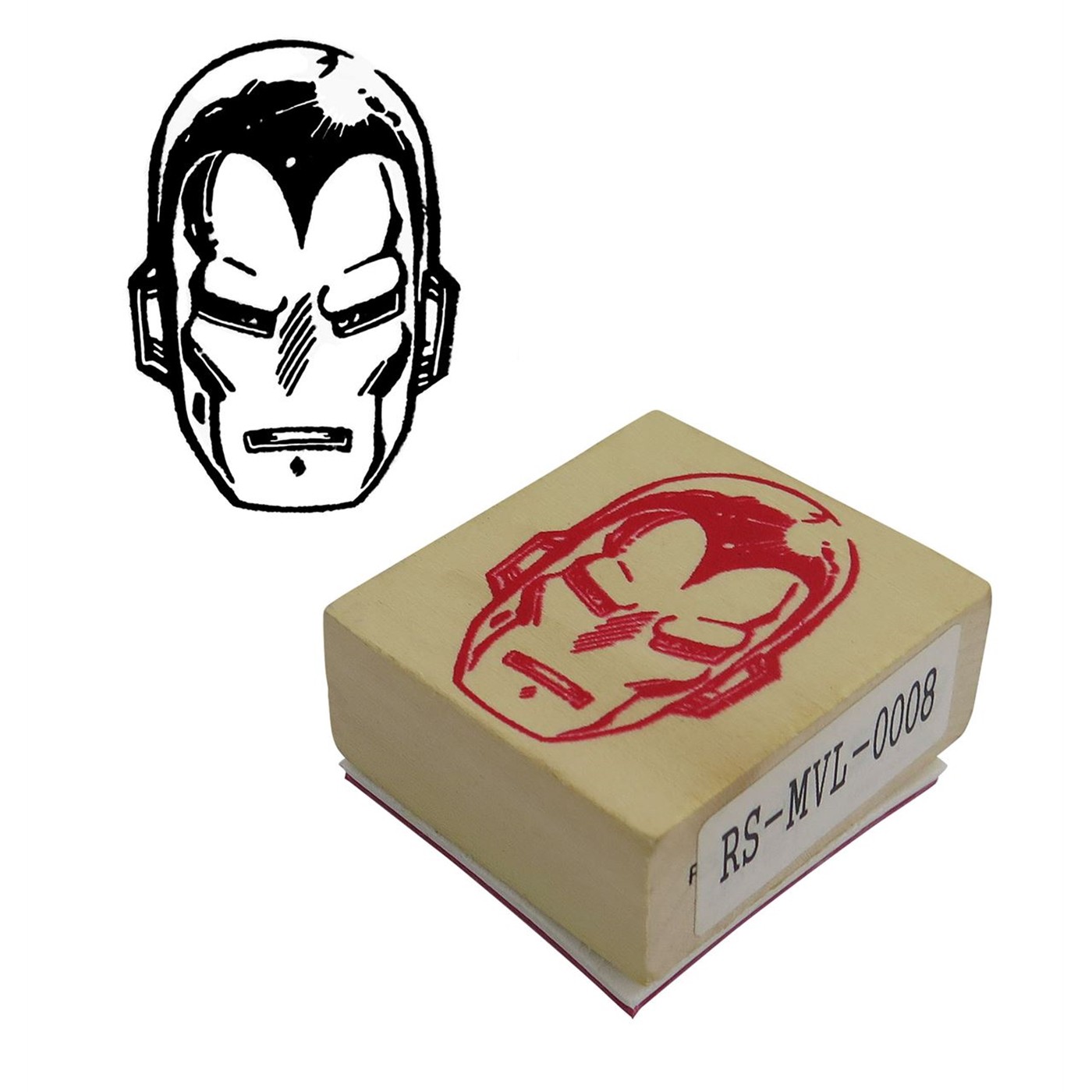 Iron Man Face Rubber Stamp