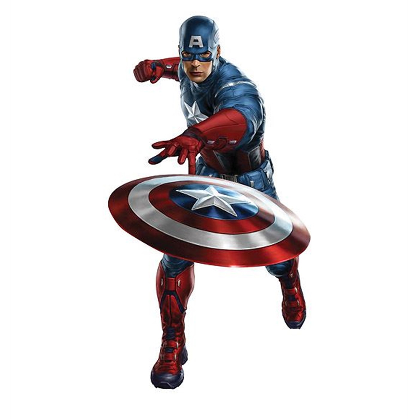 The Avengers Movie Captain America Throwing Cardboard Standup