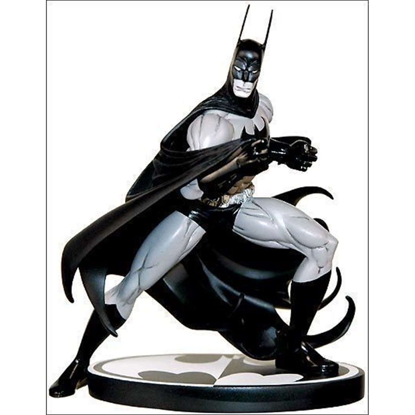 Batman Black & White Crouching Statue