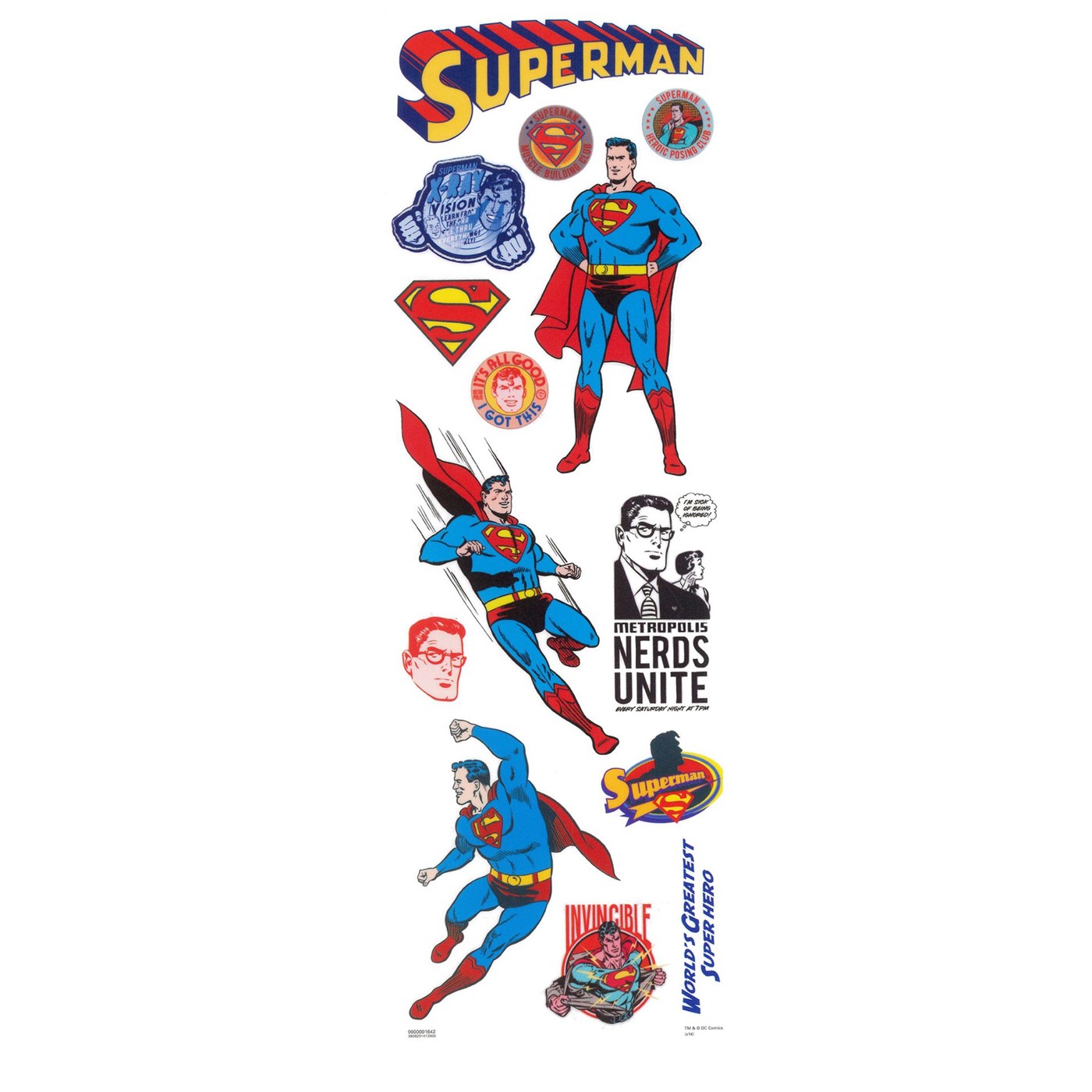 Superman Clear Sticker Pack