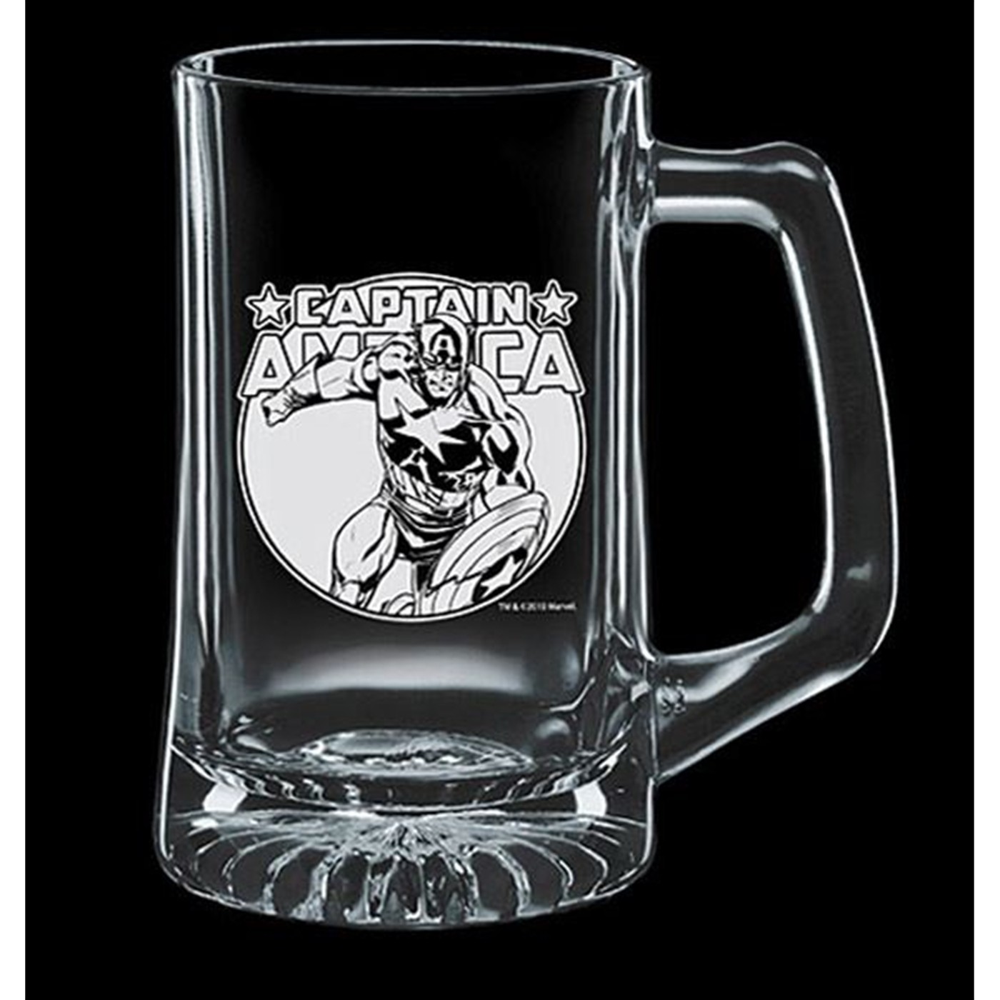 Captain America Etched Glass Stein