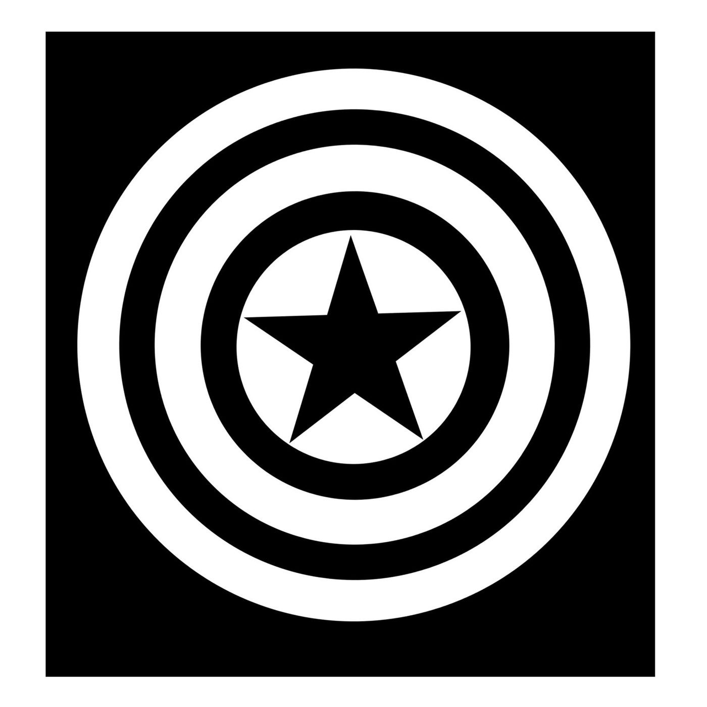 Captain America White Shield Sticker