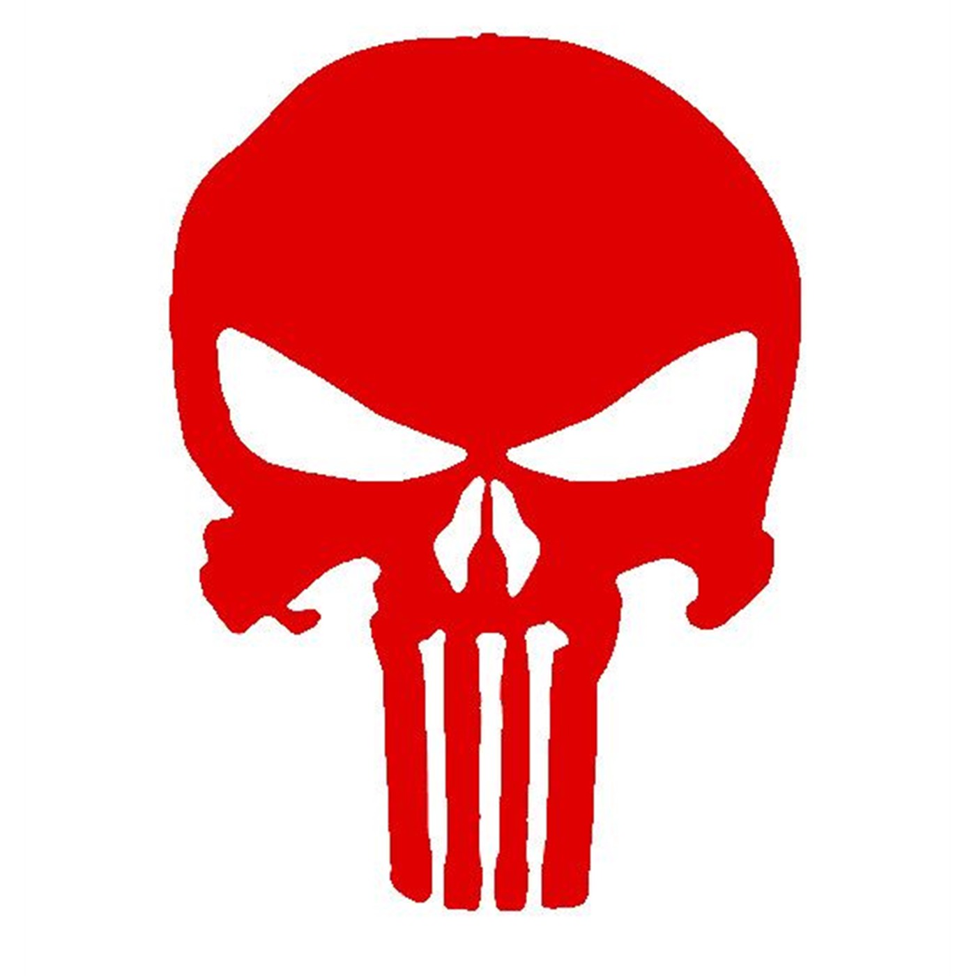 Punisher 4 Inch Red Skull Car Window Sticker