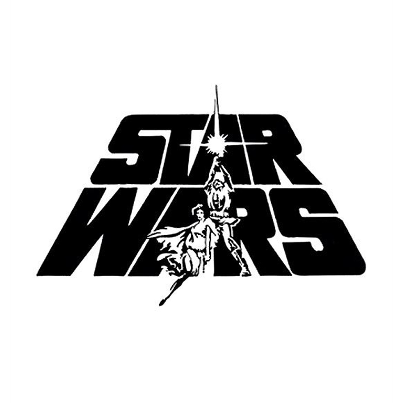 Star Wars Black Classic Logo Sticker