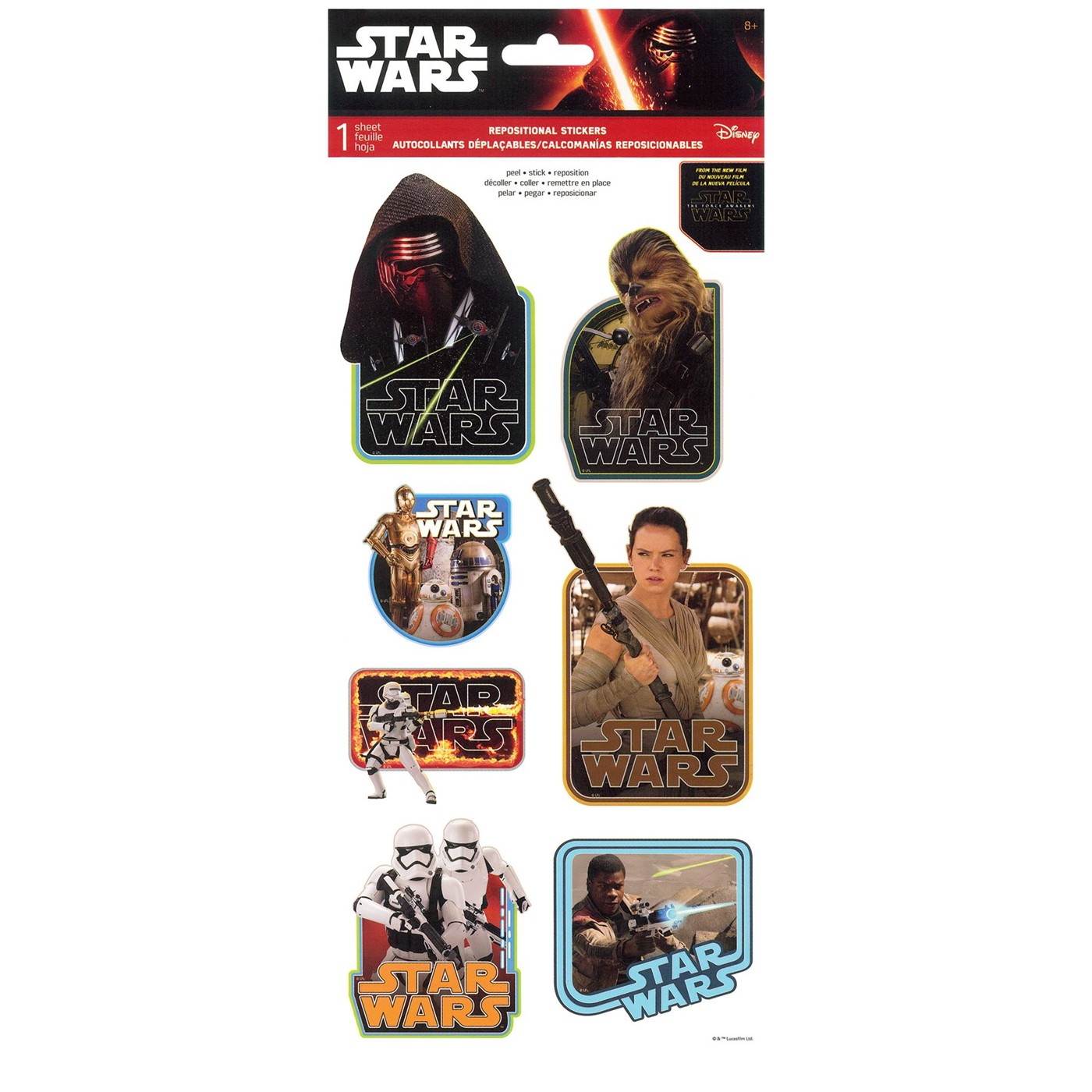 Star Wars Force Awakens Sticker Sheet