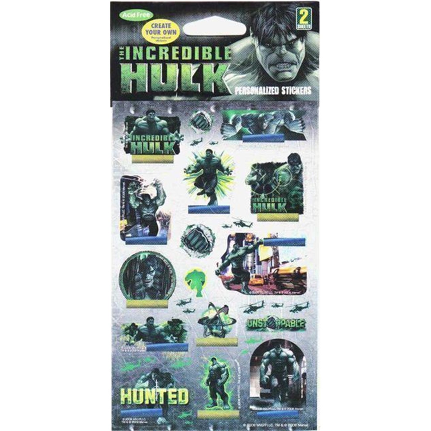 Hulk Sticker Set