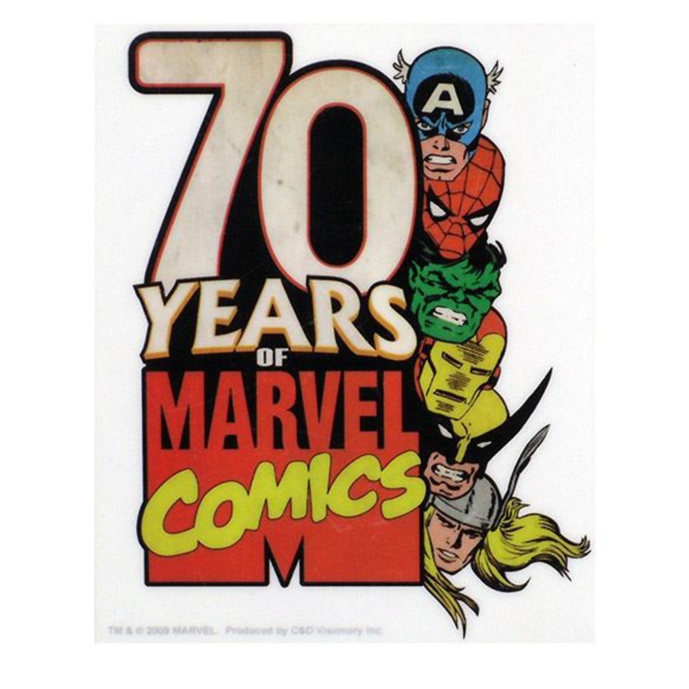 70 Years Marvel Comics Sticker