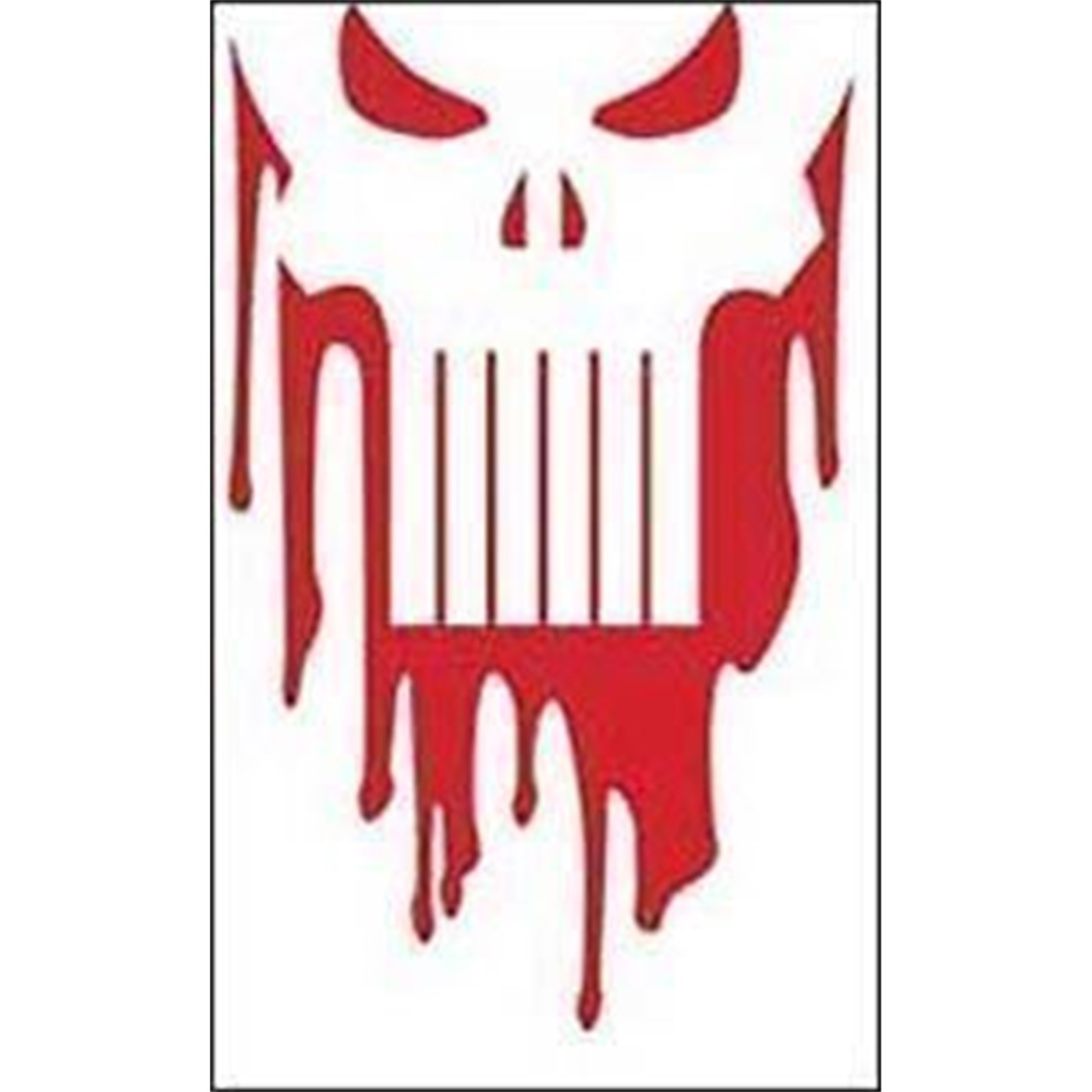 Punisher 10 Inch Red Drip Skull Sticker