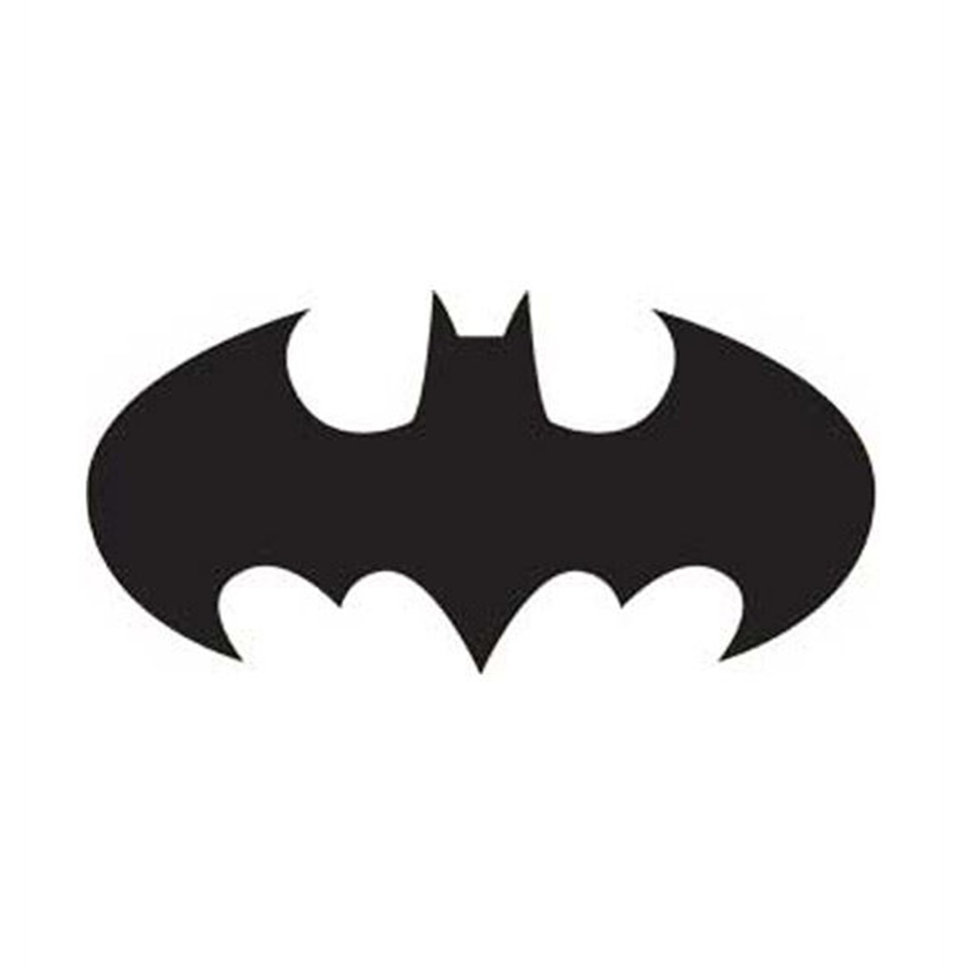Batman Black Rub On Sticker