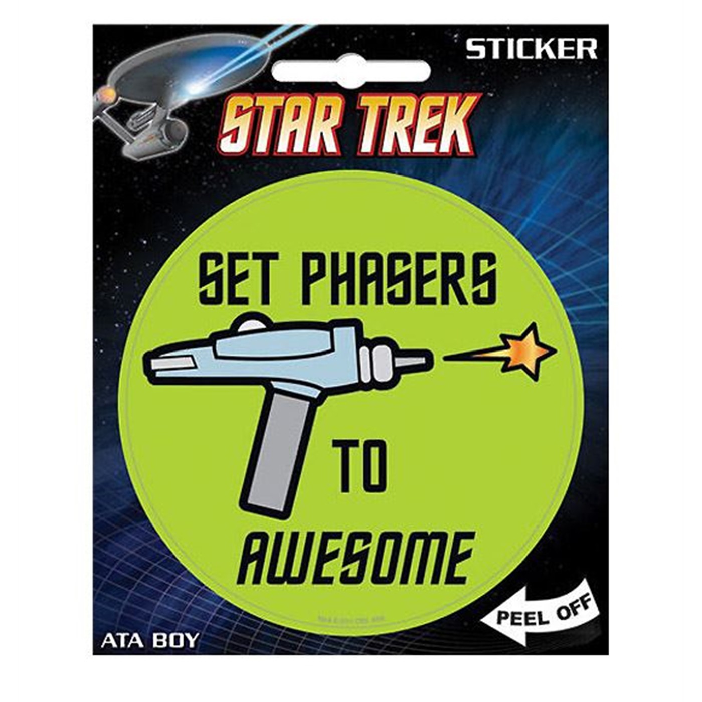 Star Trek Awesome Phaser Sticker