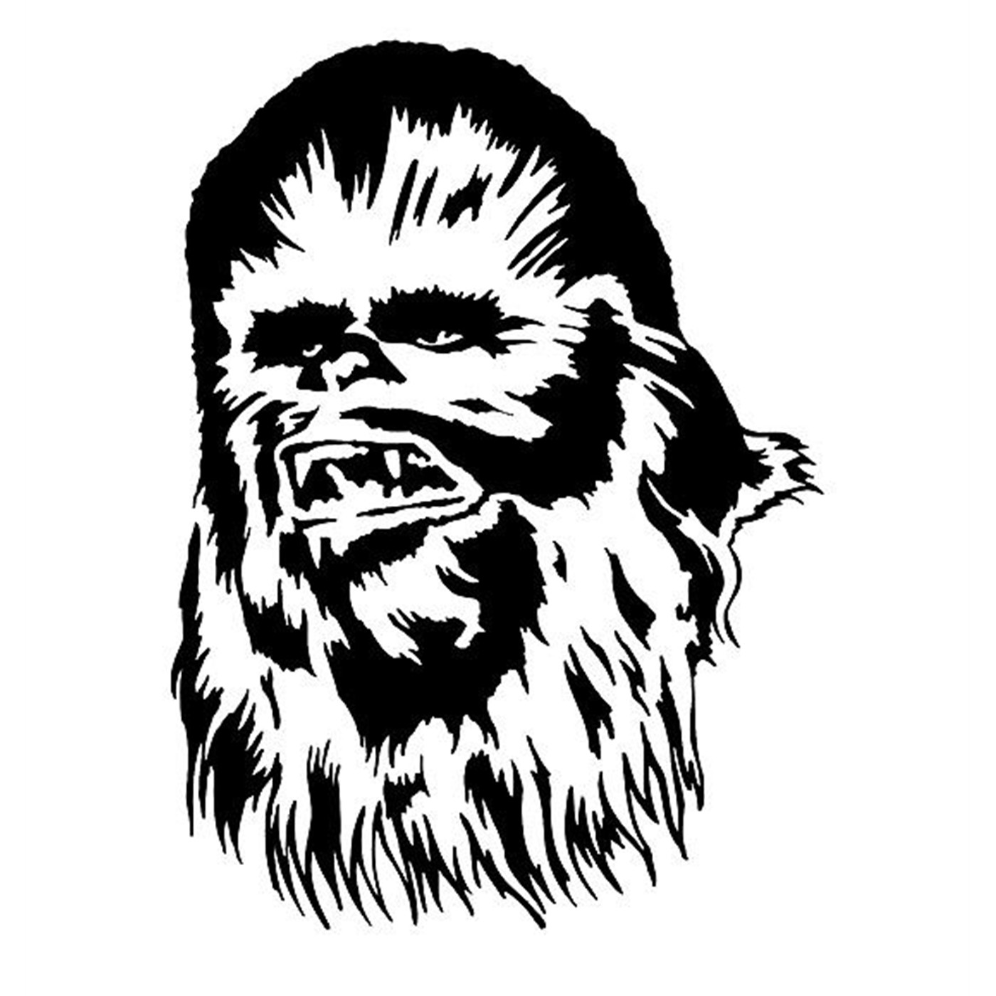 Star Wars Chewbacca Sticker- Black