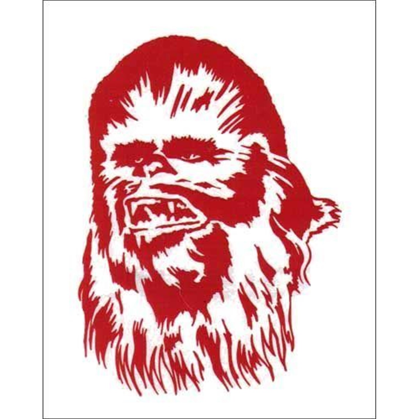Star Wars Chewbacca Sticker - Red