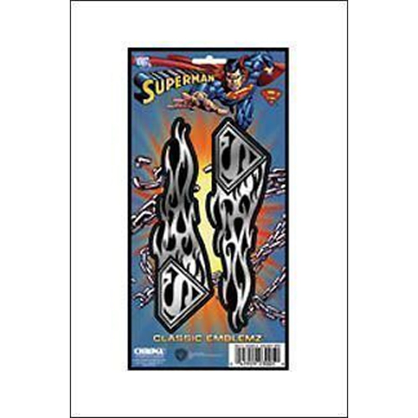 Superman Flaming Shield Stickers