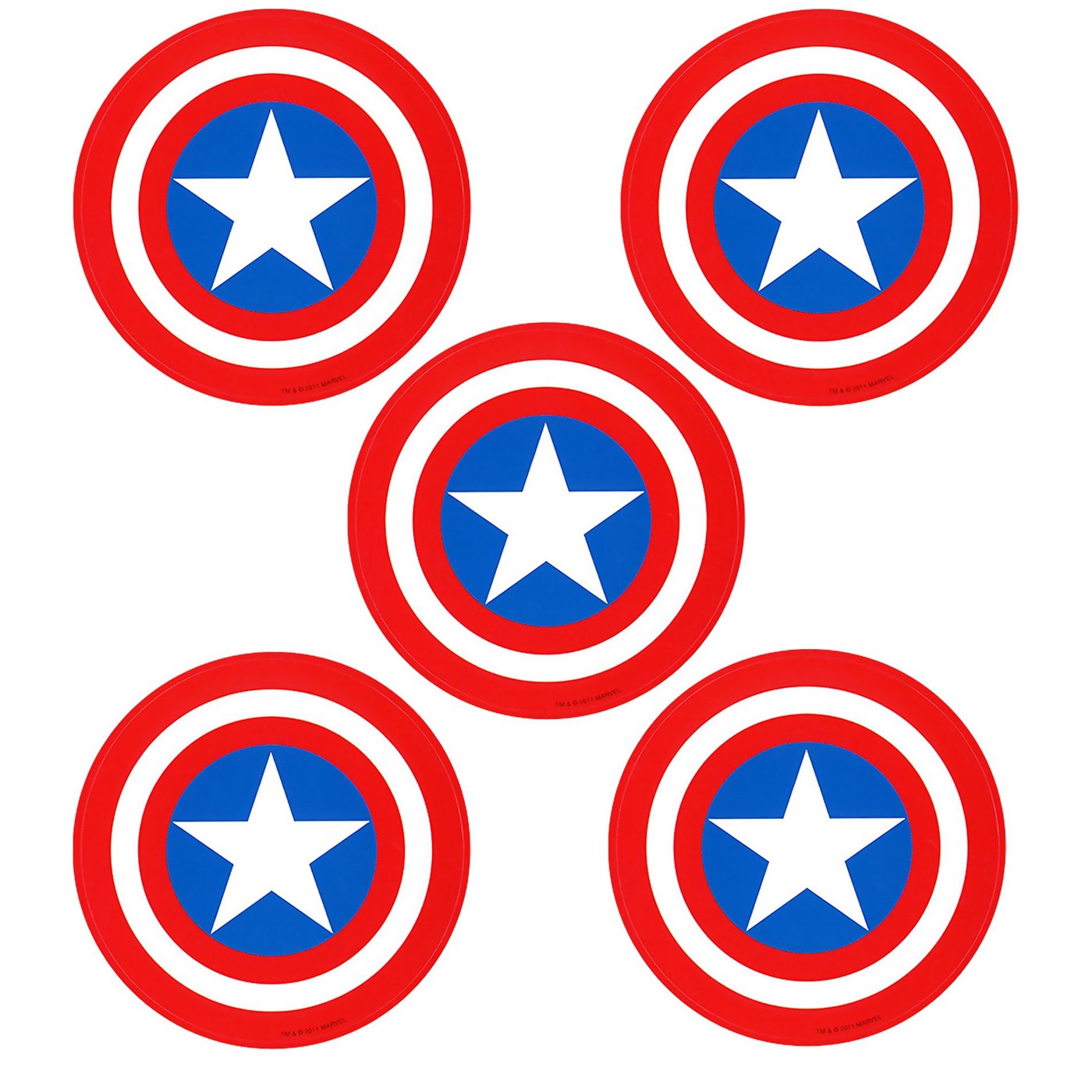 Captain America Shield Sticker 5 Pack