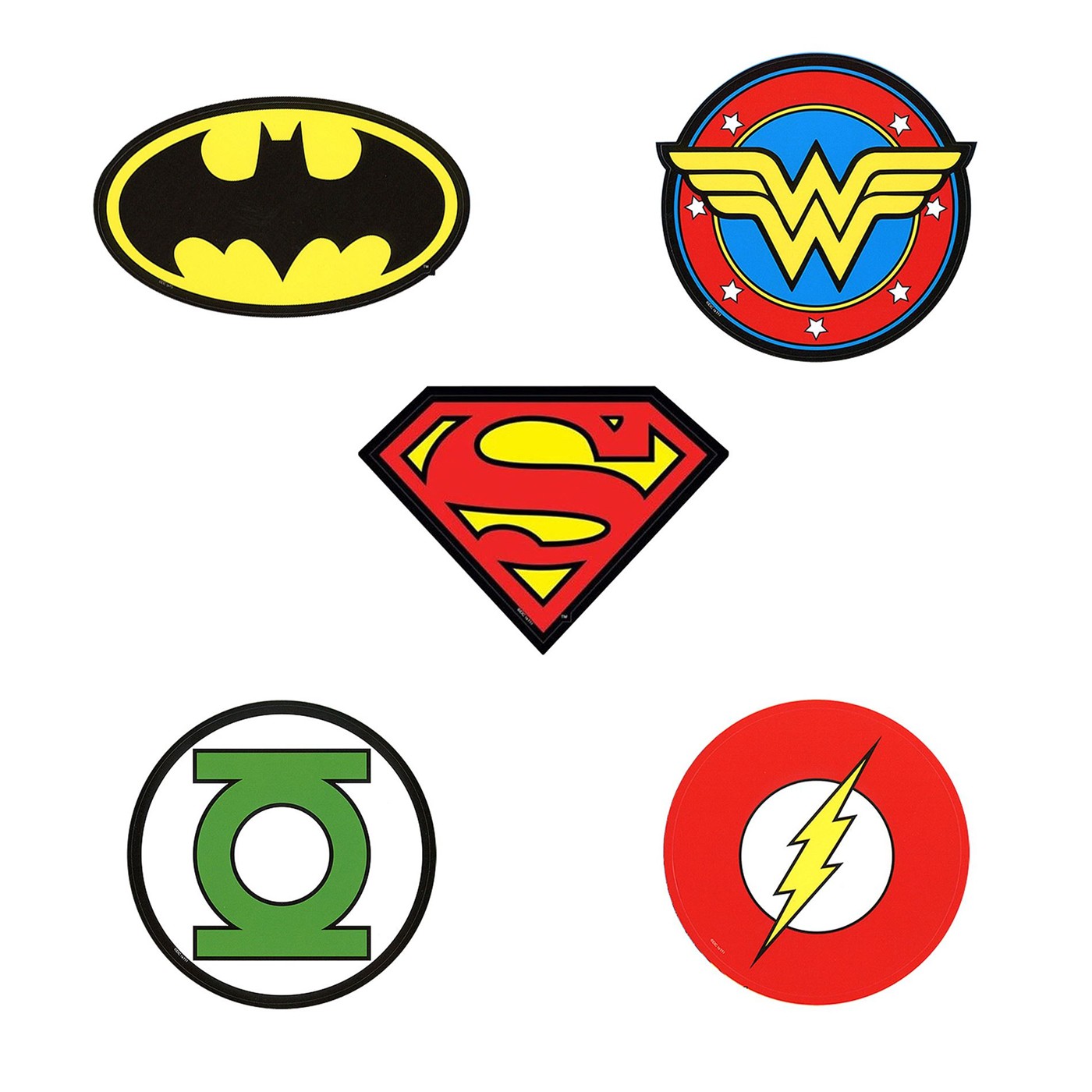 DC Symbols Sticker 5 Pack