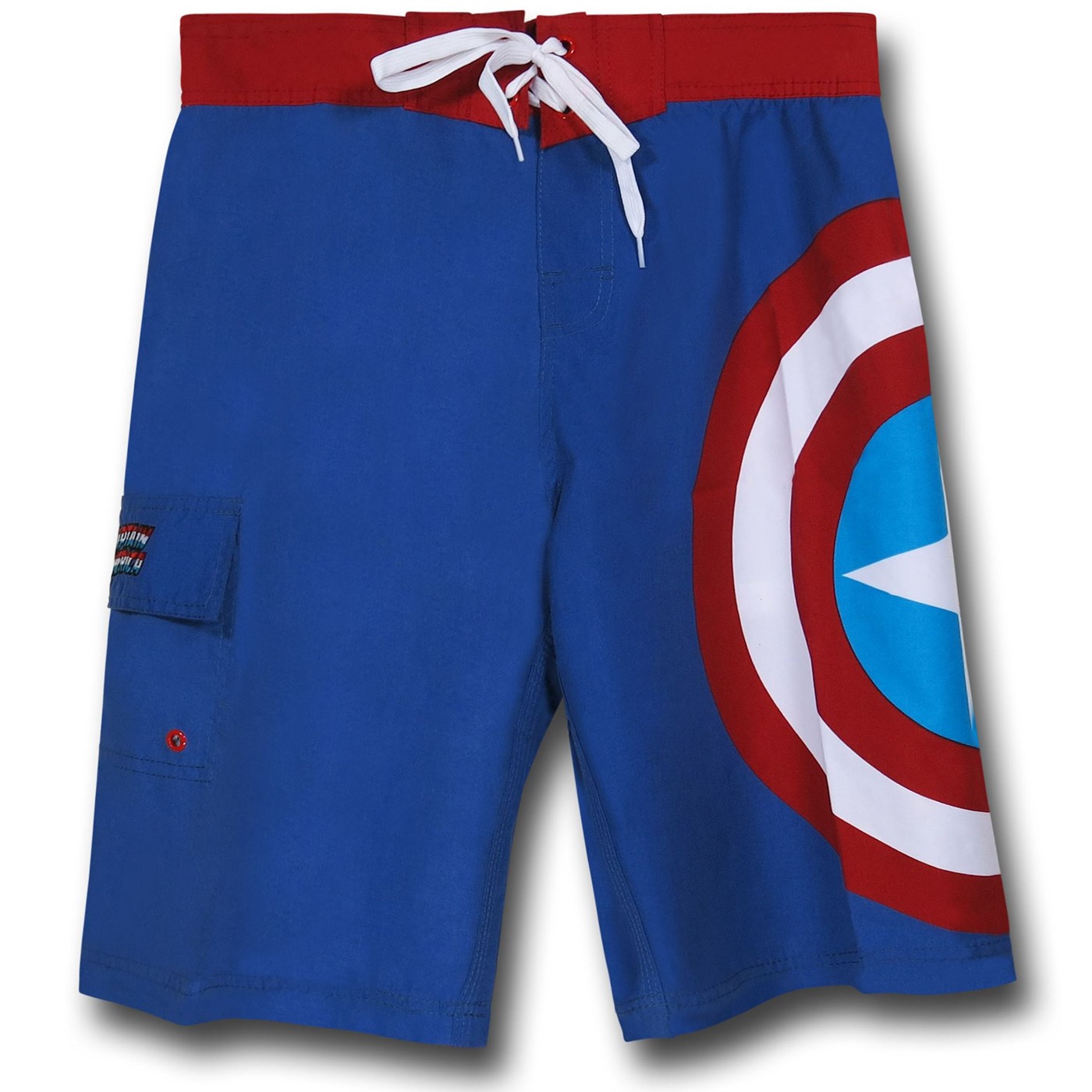 Captain America Blue Board Shorts