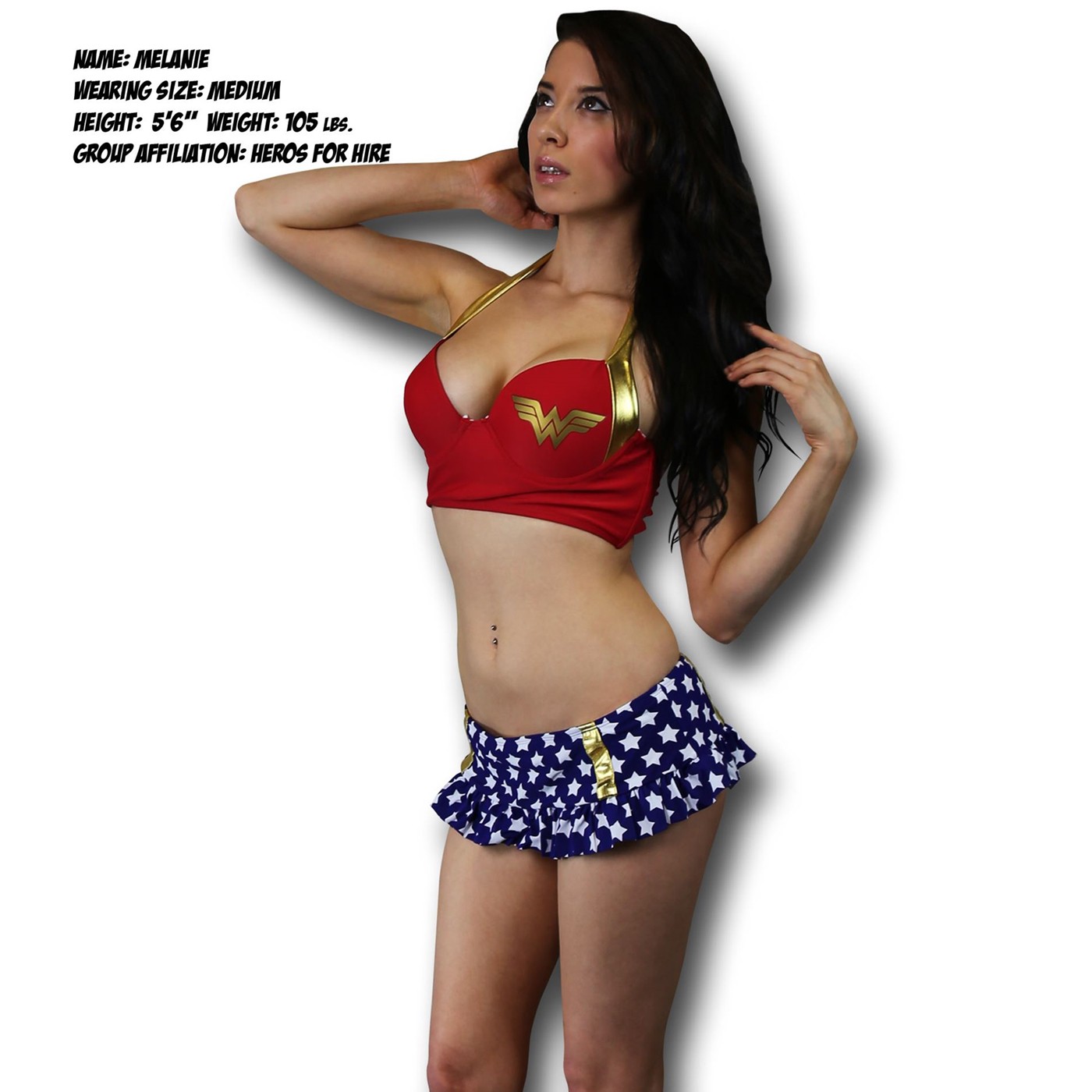 Wonder Woman Bustier Ruffle Bikini
