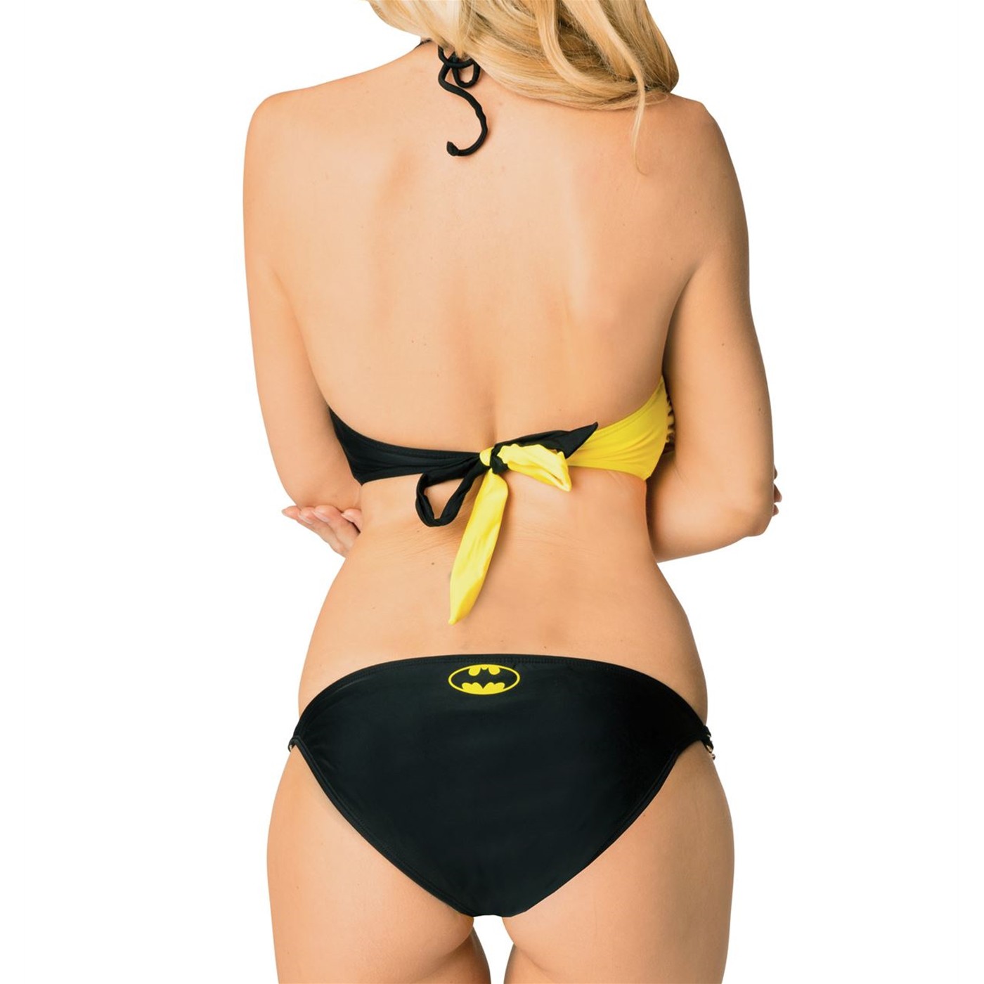 Batman Black & Yellow Halter Bikini