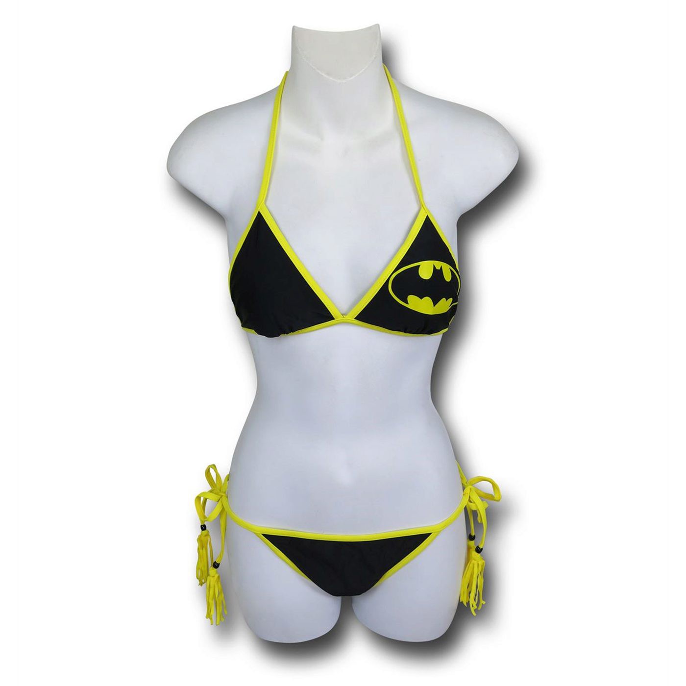 Batman Triangle Tassel String Bikini