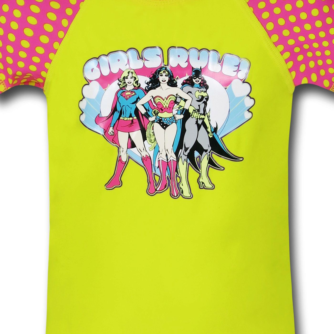 DC "Girls Rule" Rash Guard Swim Shirt