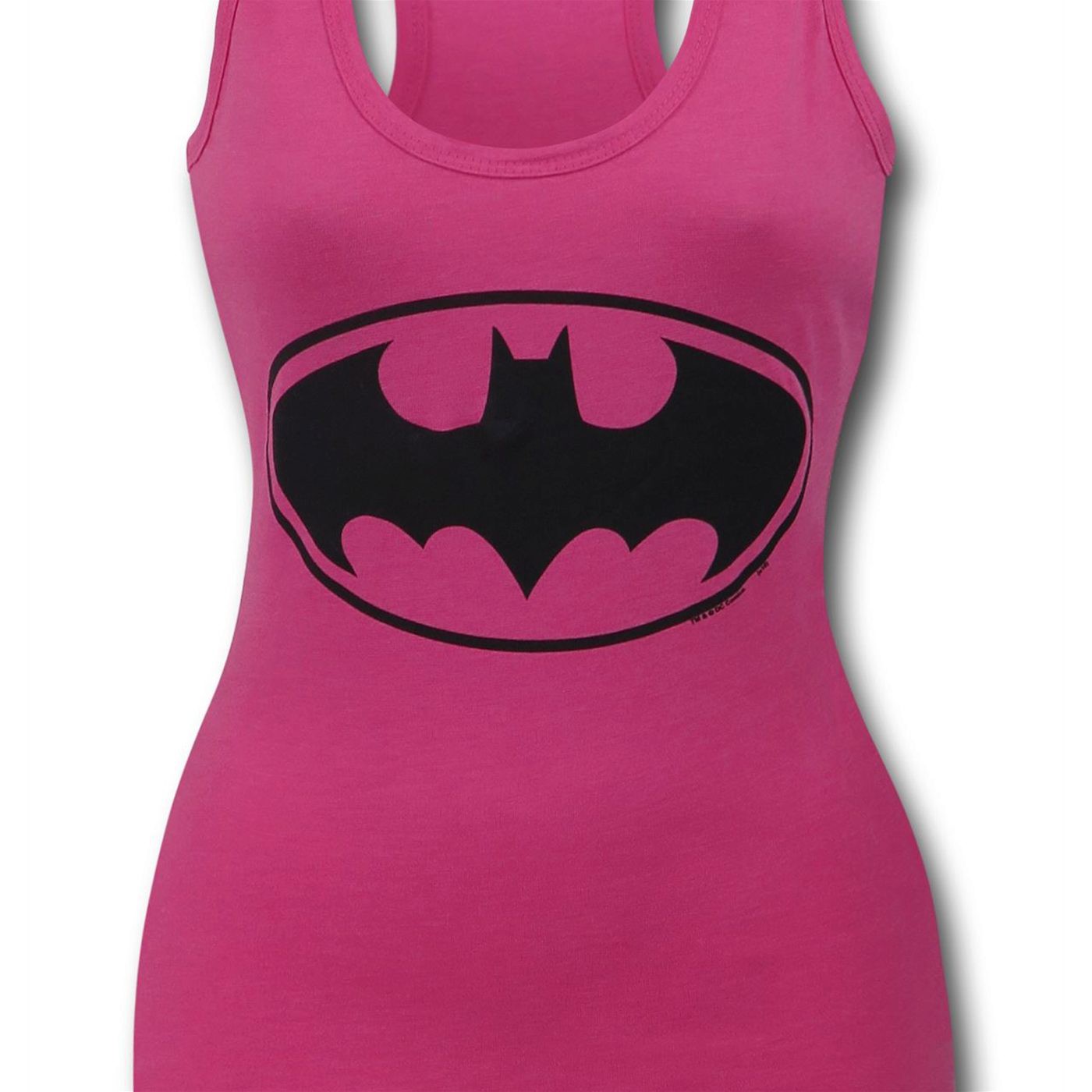 Batgirl Symbol Women's Pink Racer Back Tank Top