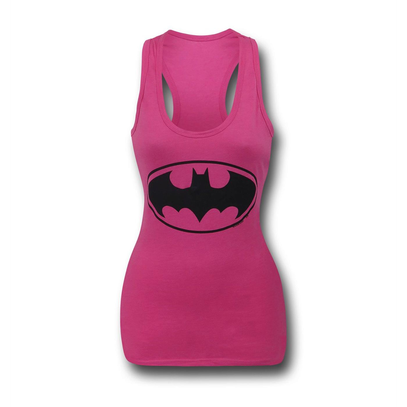 Batgirl Symbol Women's Pink Racer Back Tank Top