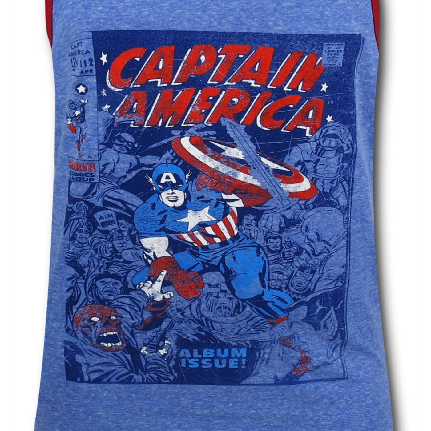Captain America Blue and Red Men's Tank Top