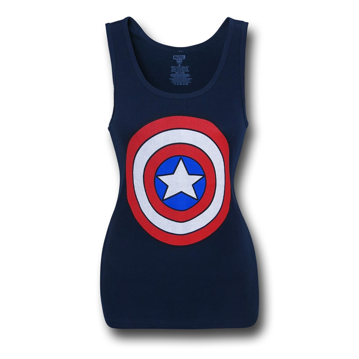 Captain America Shield Women's Ribbed Tank Top