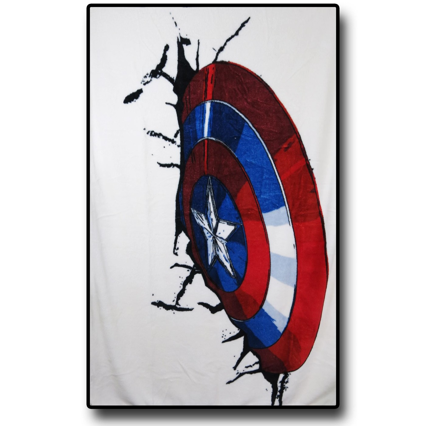 Captain America Shield Fleece Throw Blanket