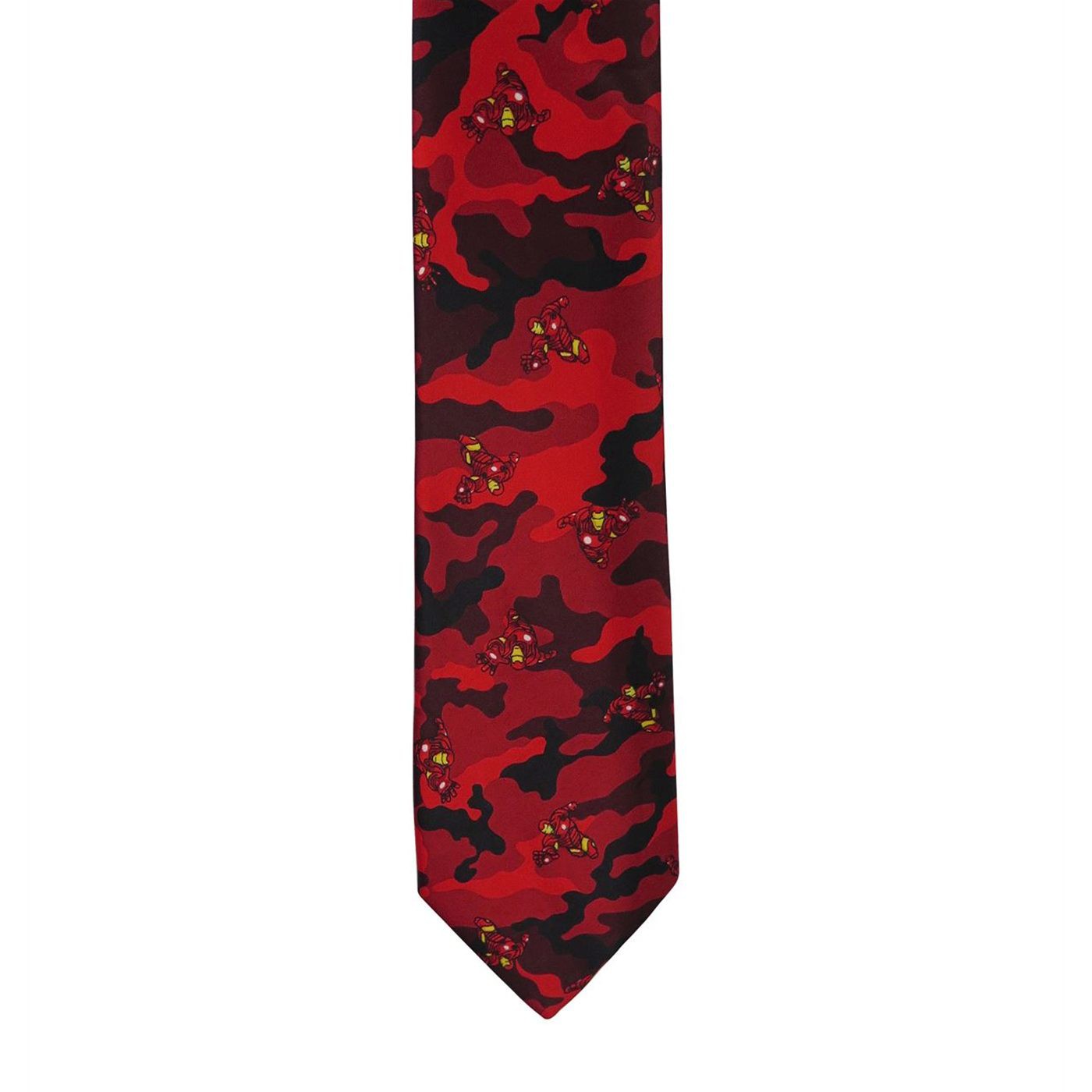 Iron Man Flying Red and Black Camo Tie
