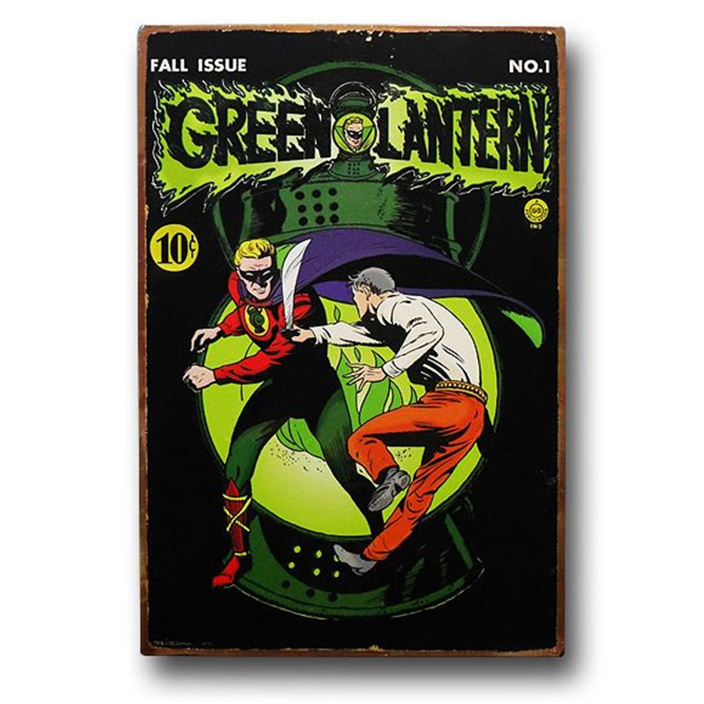 Green Lantern Alan Scott Tin Sign