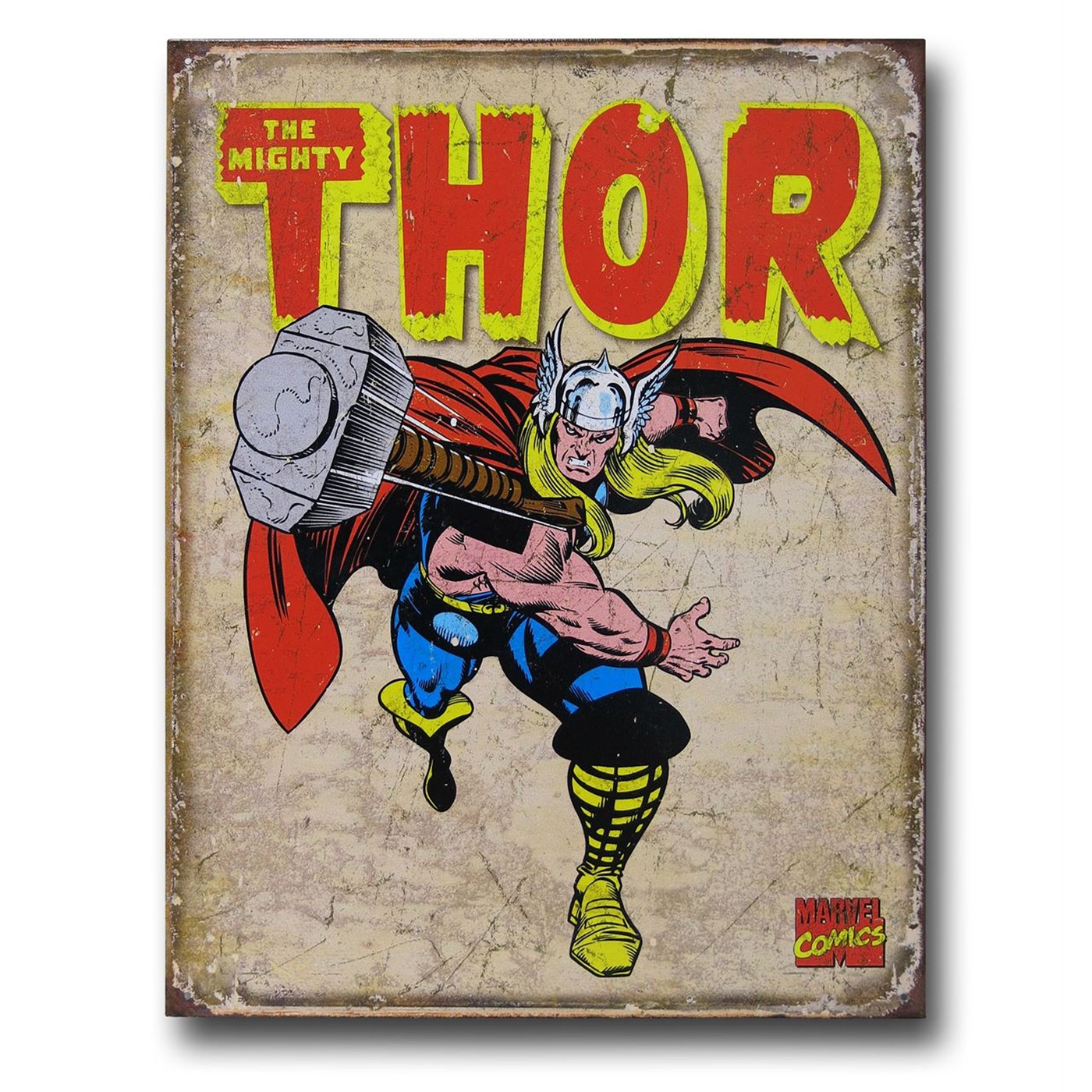 Thor Hammer Throw Tin Sign