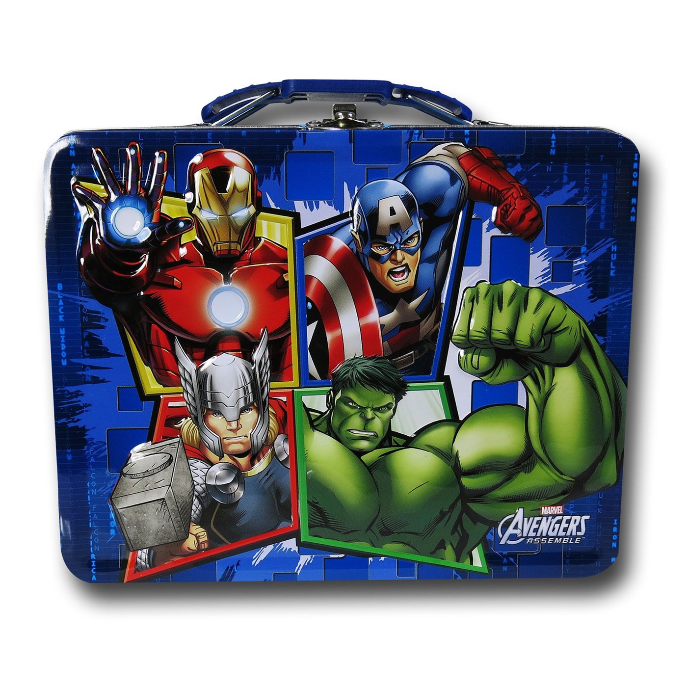Avengers Blue Square Tin Lunch Box
