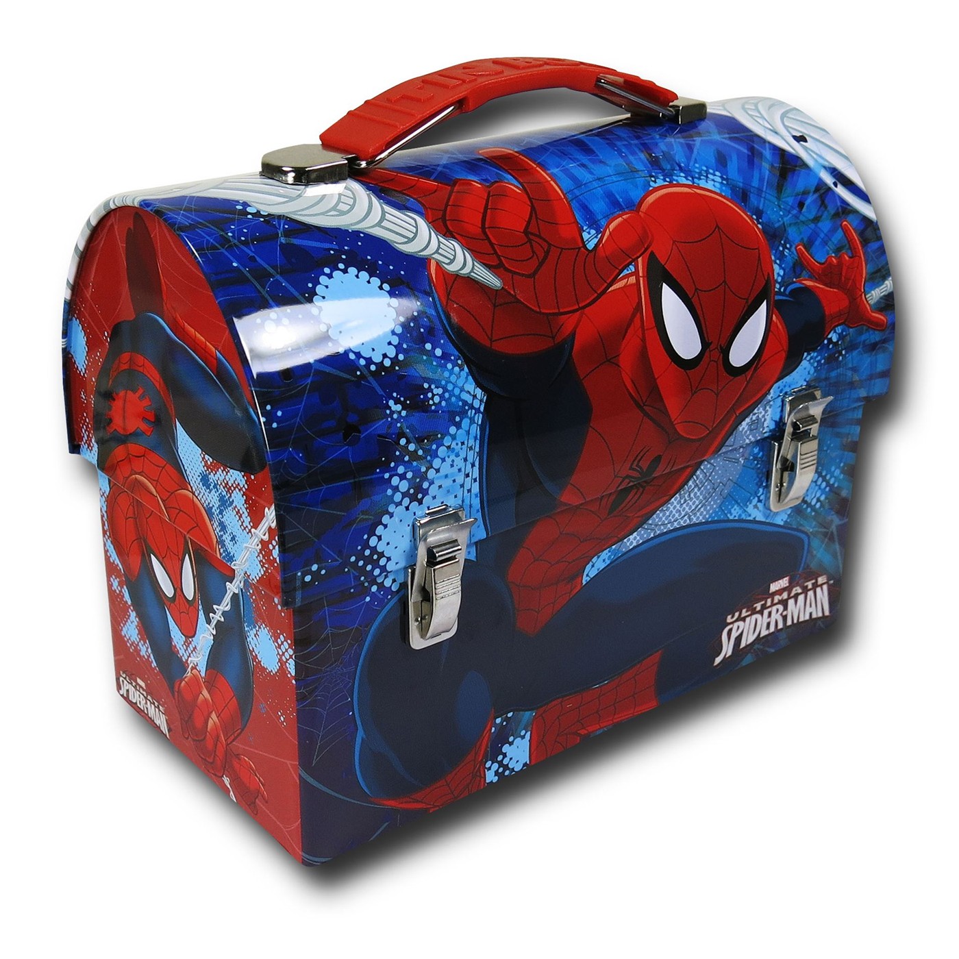 Spiderman Blue Domed Tin Lunchbox
