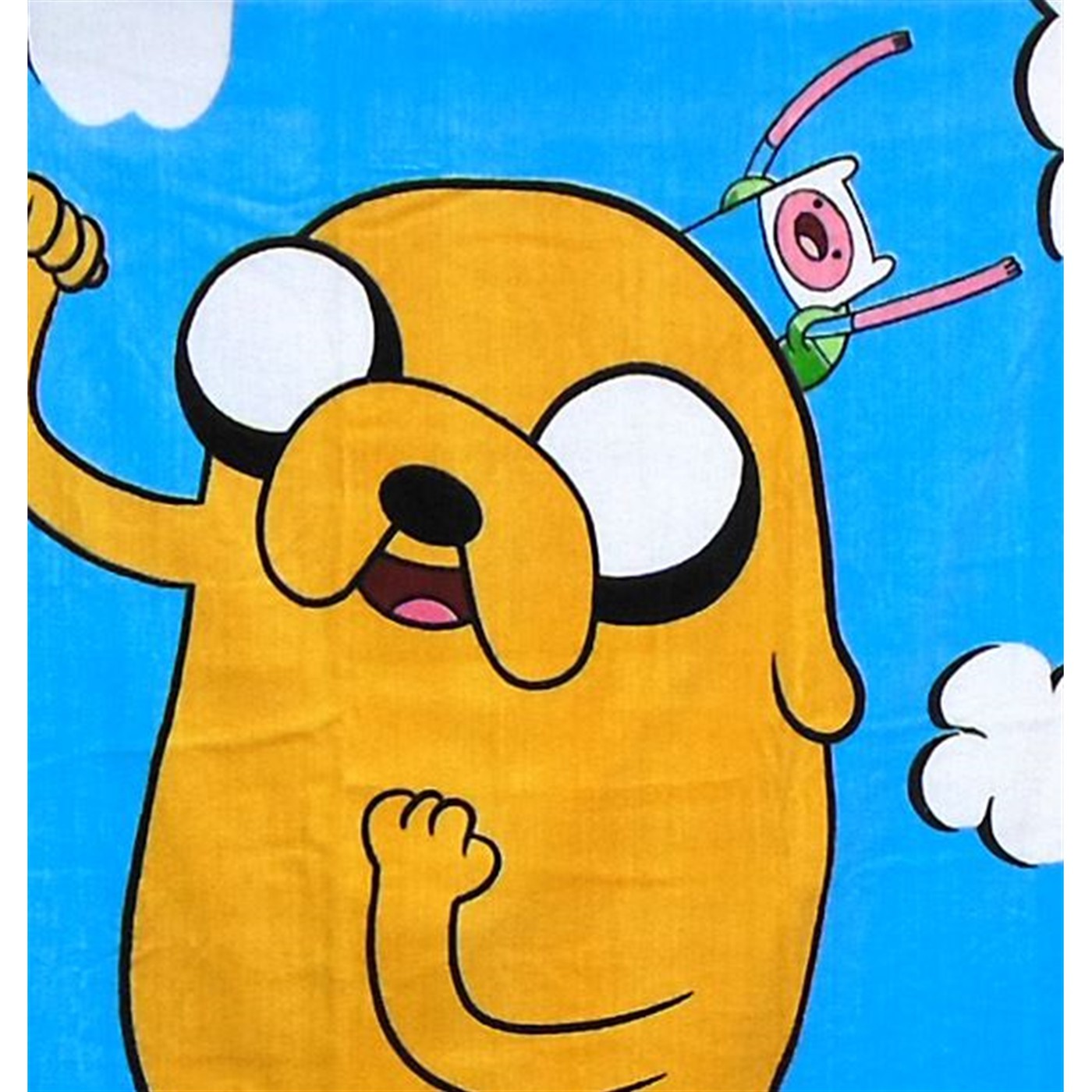 Adventure Time Jake WOO! Beach Towel