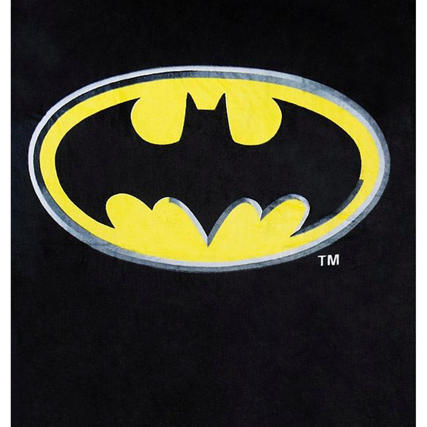 Batman Symbol Black Beach Towel