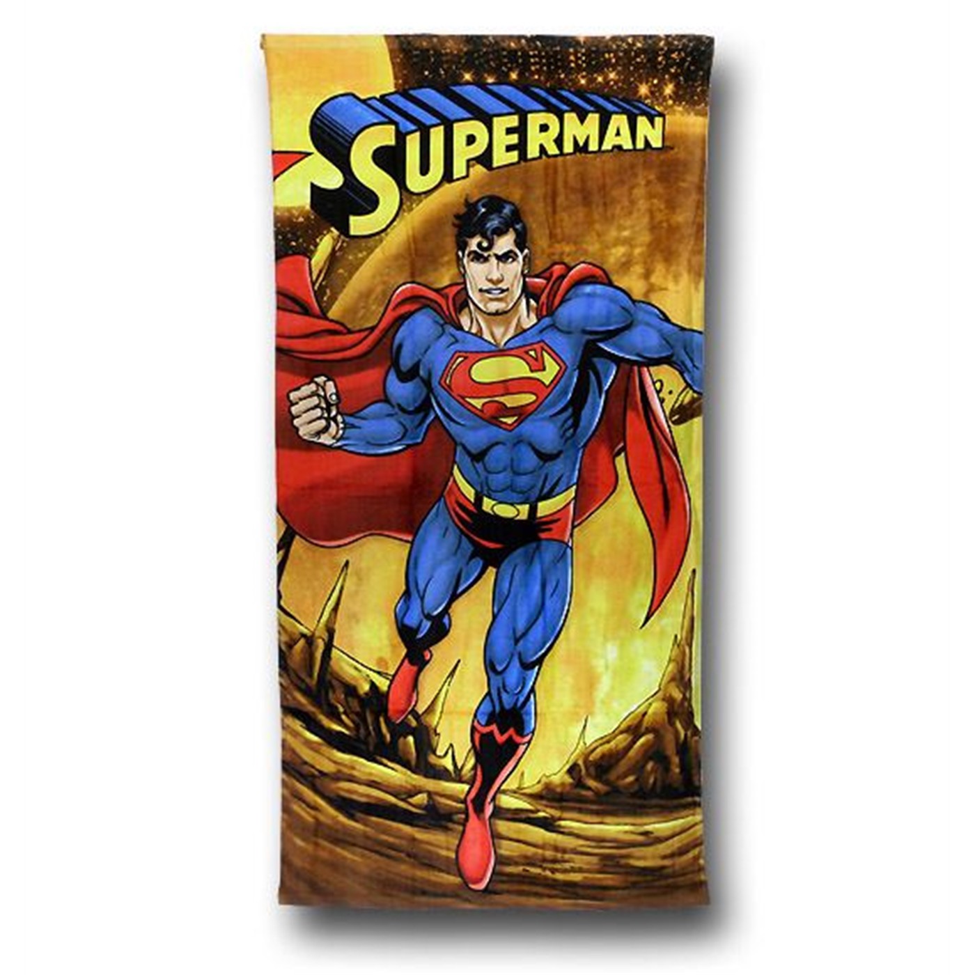 Superman Flames Beach Towel
