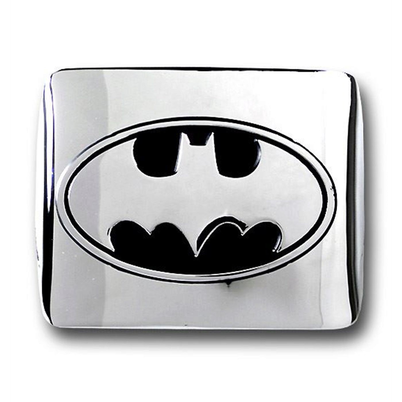 Batman Oval Symbol Chrome Metal Trailer Hitch Plug