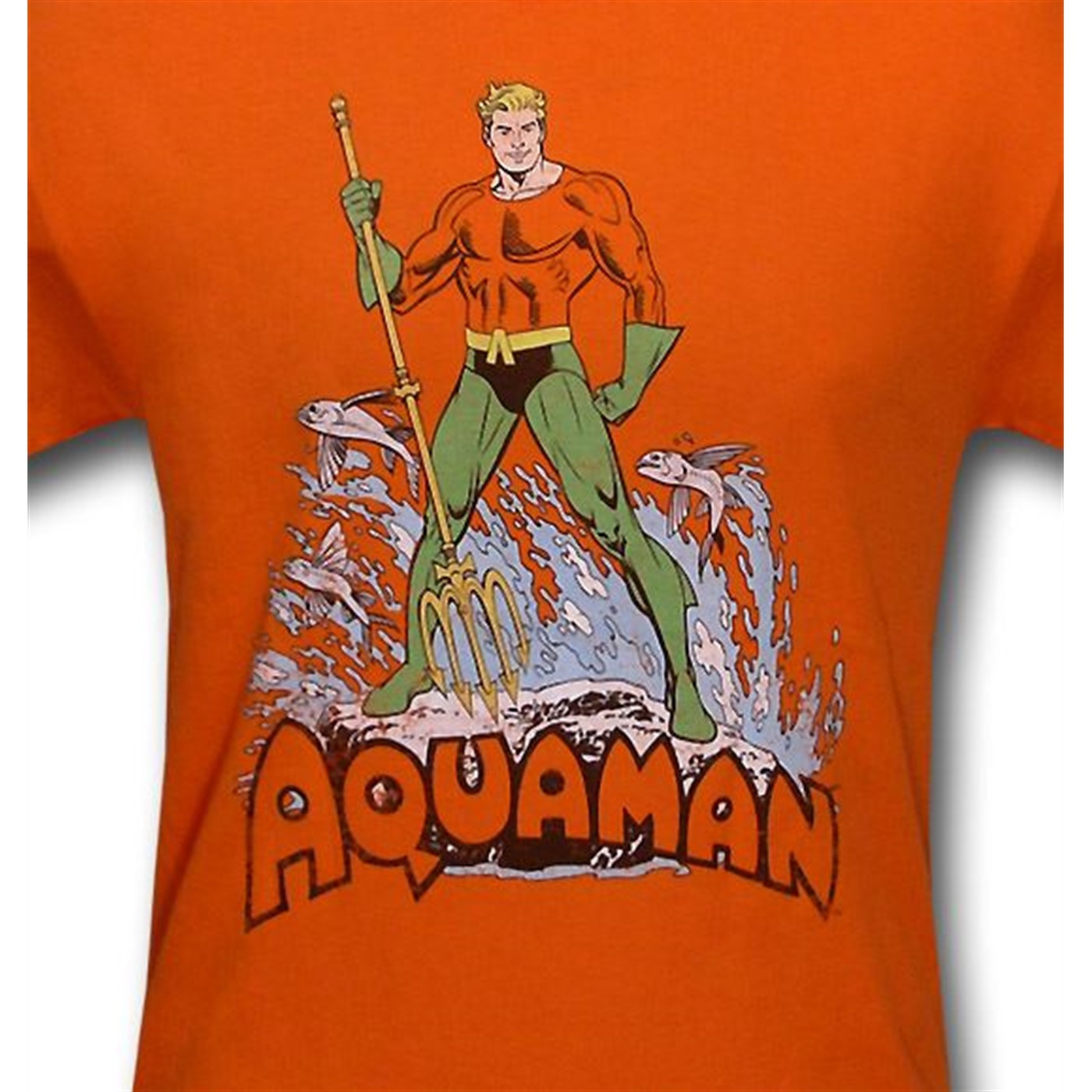 Aquaman Atlantean Hero Distressed T-Shirt
