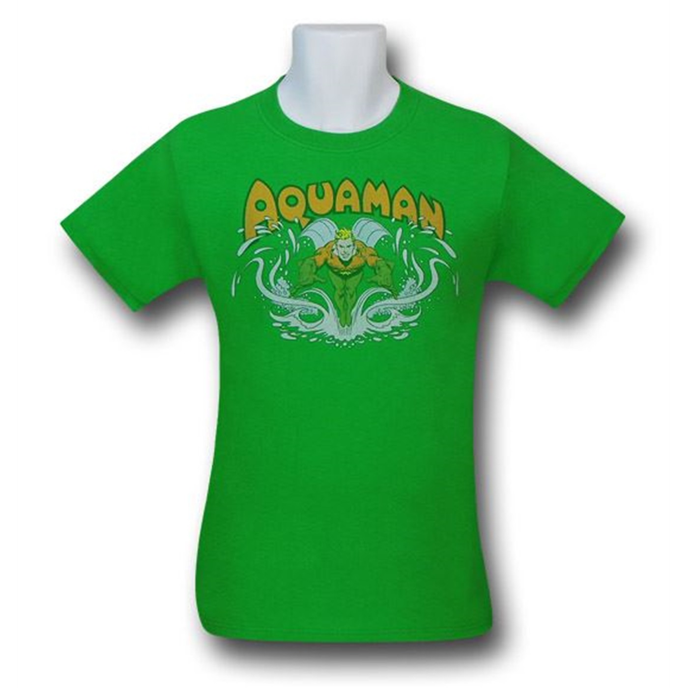 Aquaman Wave Riding Green T-Shirt