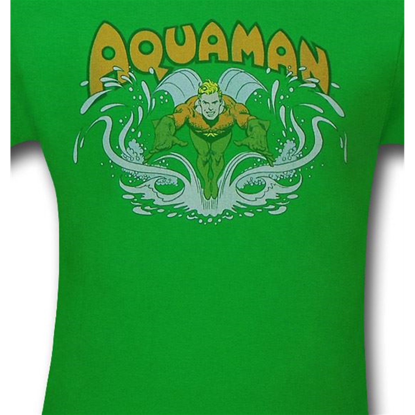 Aquaman Wave Riding Green T-Shirt