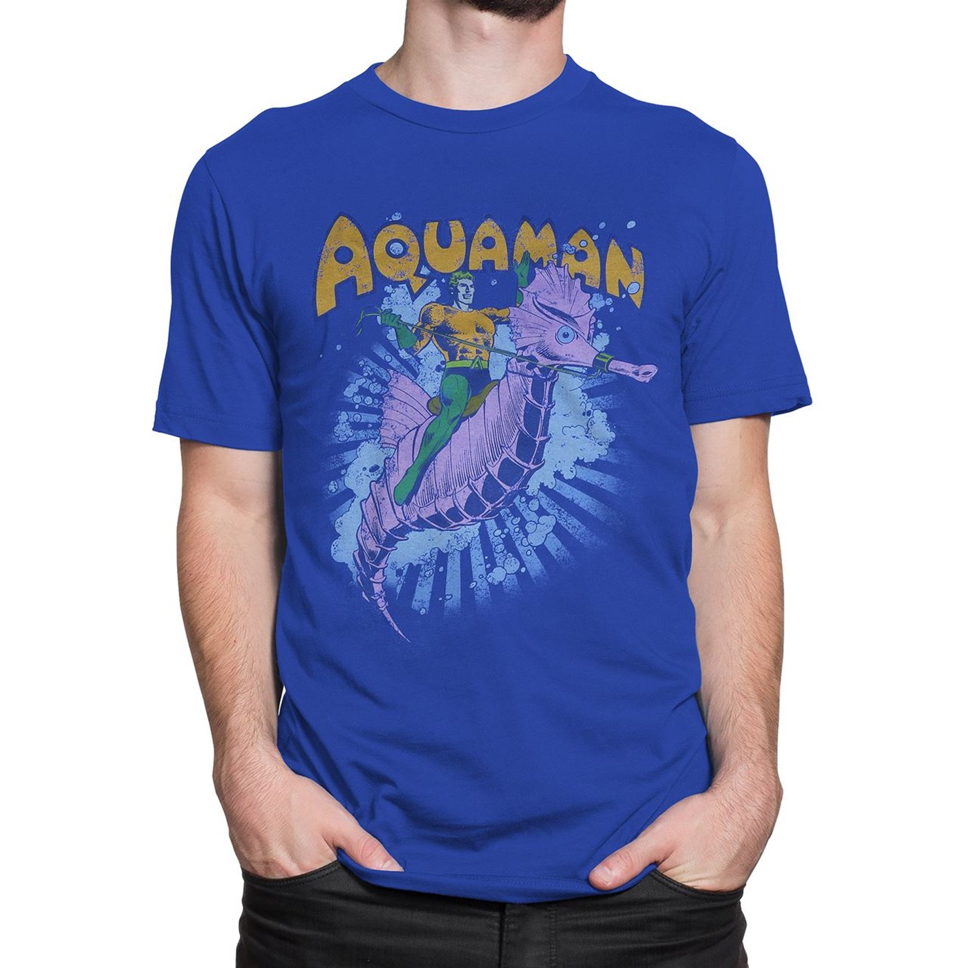 Aquaman And Storm The Seahorse Men's T-Shirt