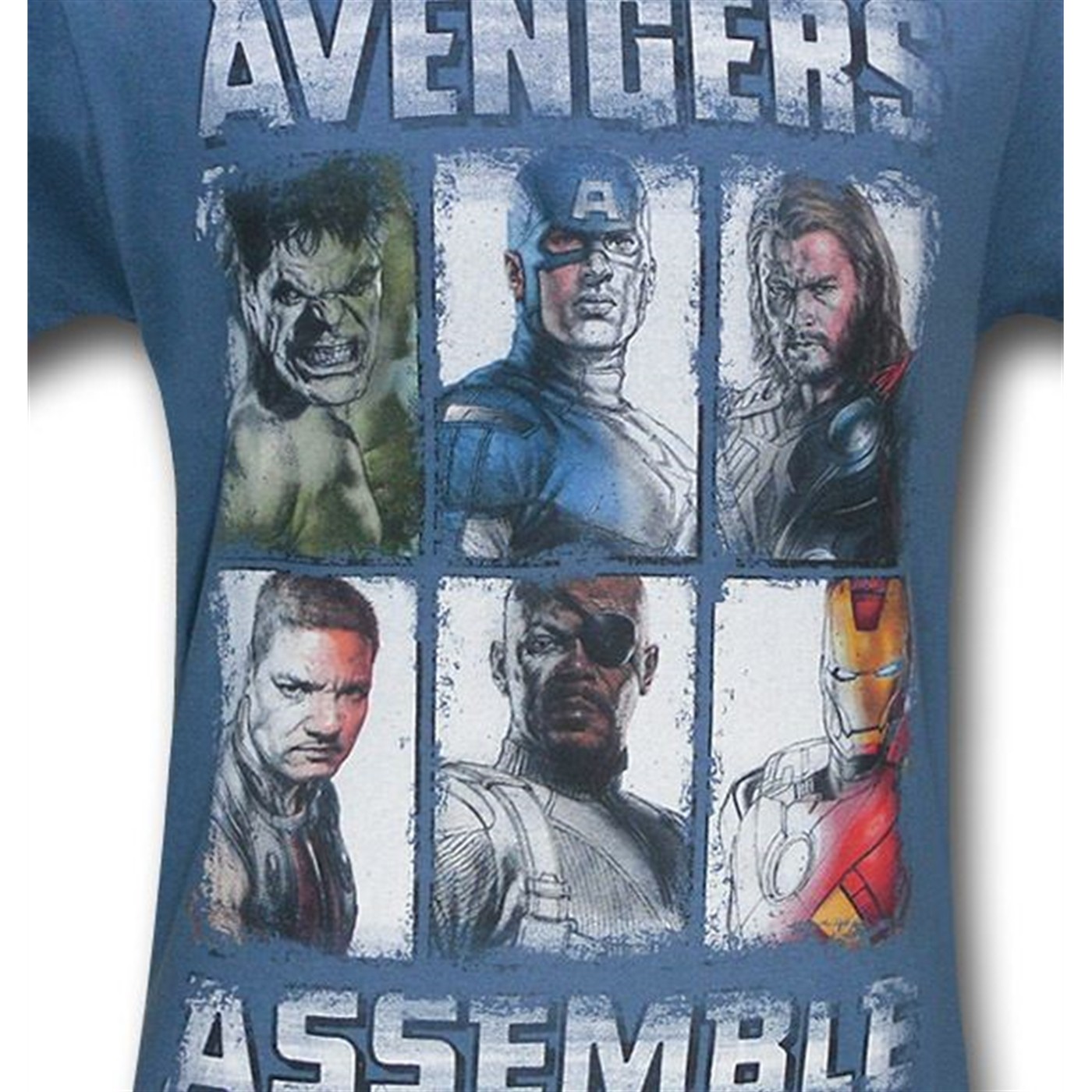 Avengers Movie Six Guns Slate T-Shirt