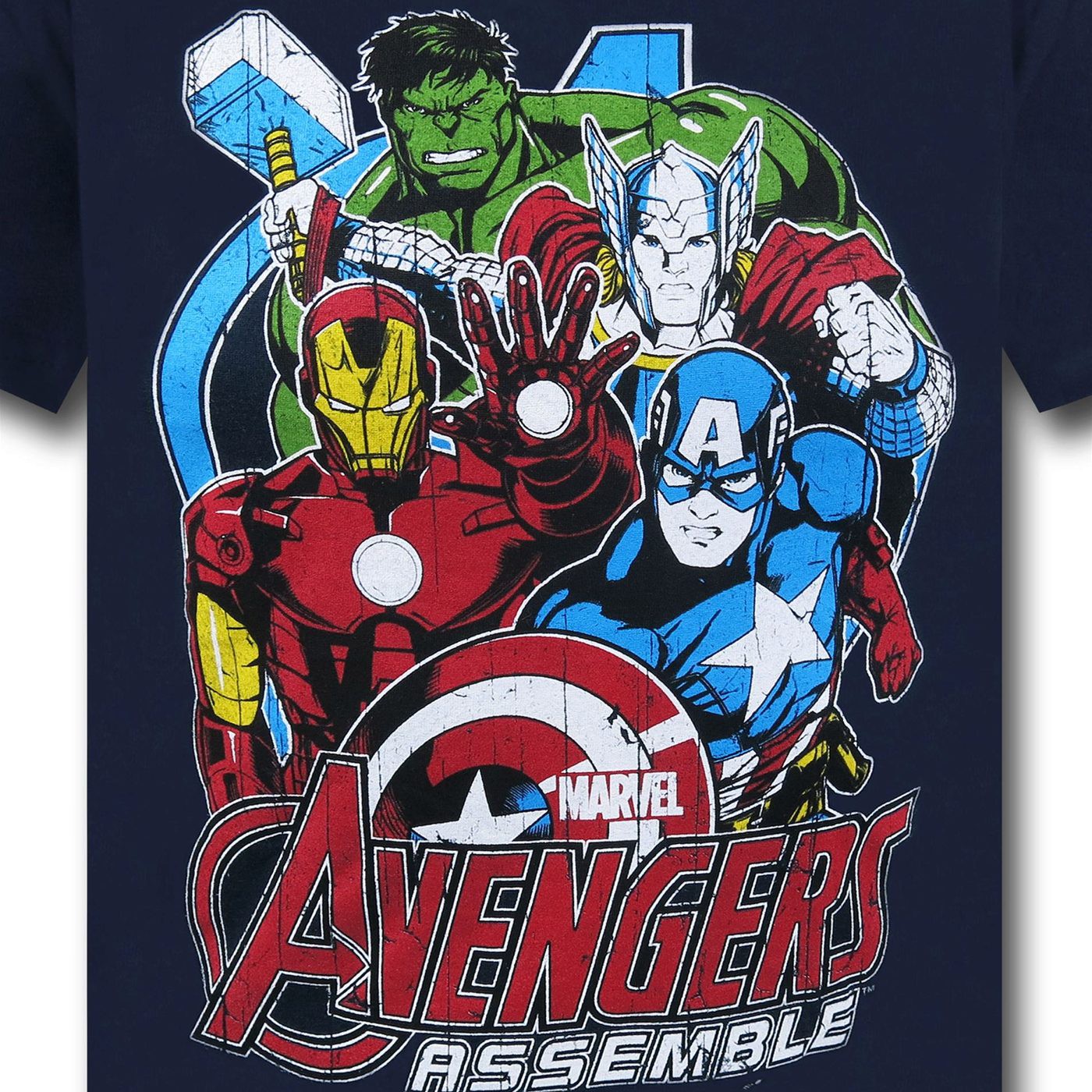 Avengers Assemble Group Blue Kids T-Shirt