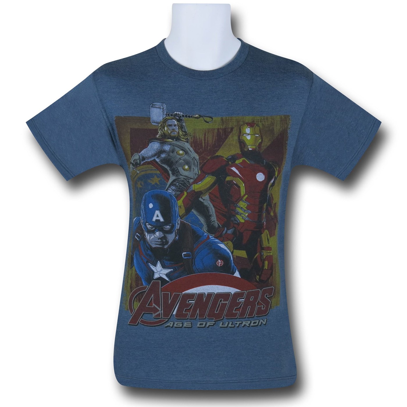 Avengers Age of Ultron Trio on Blue T-Shirt