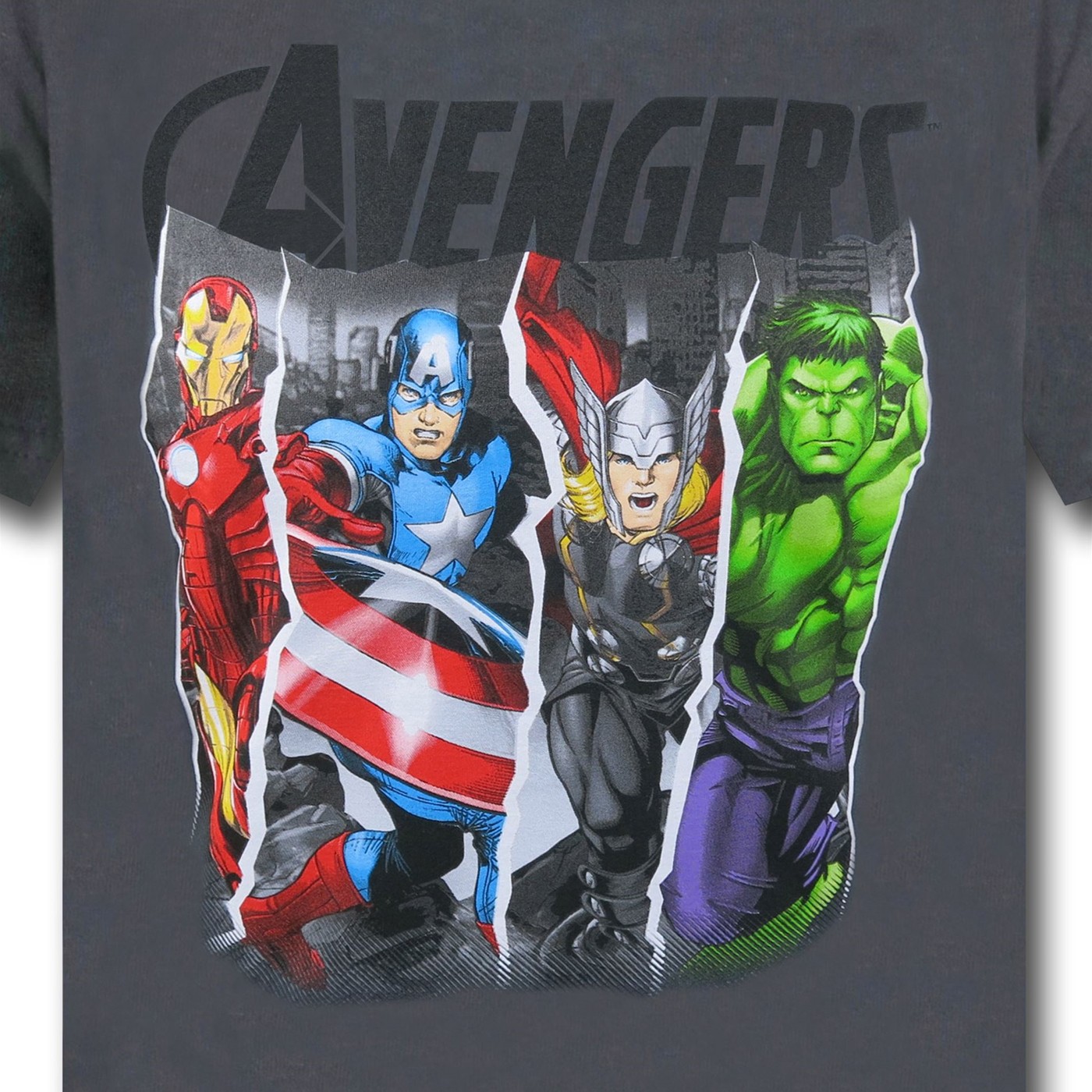 Avengers Bars Grey Kids T-Shirt