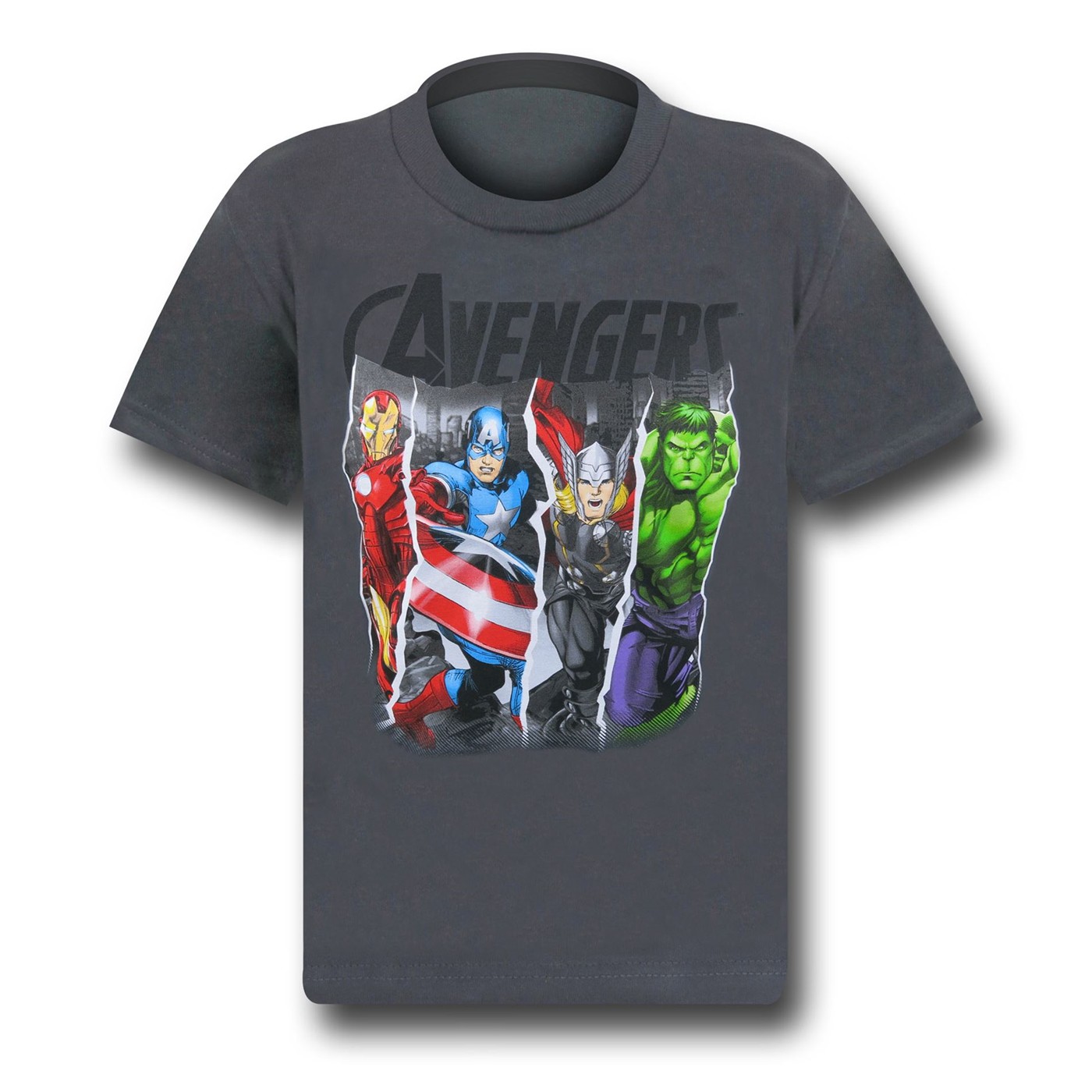 Avengers Bars Grey Kids T-Shirt